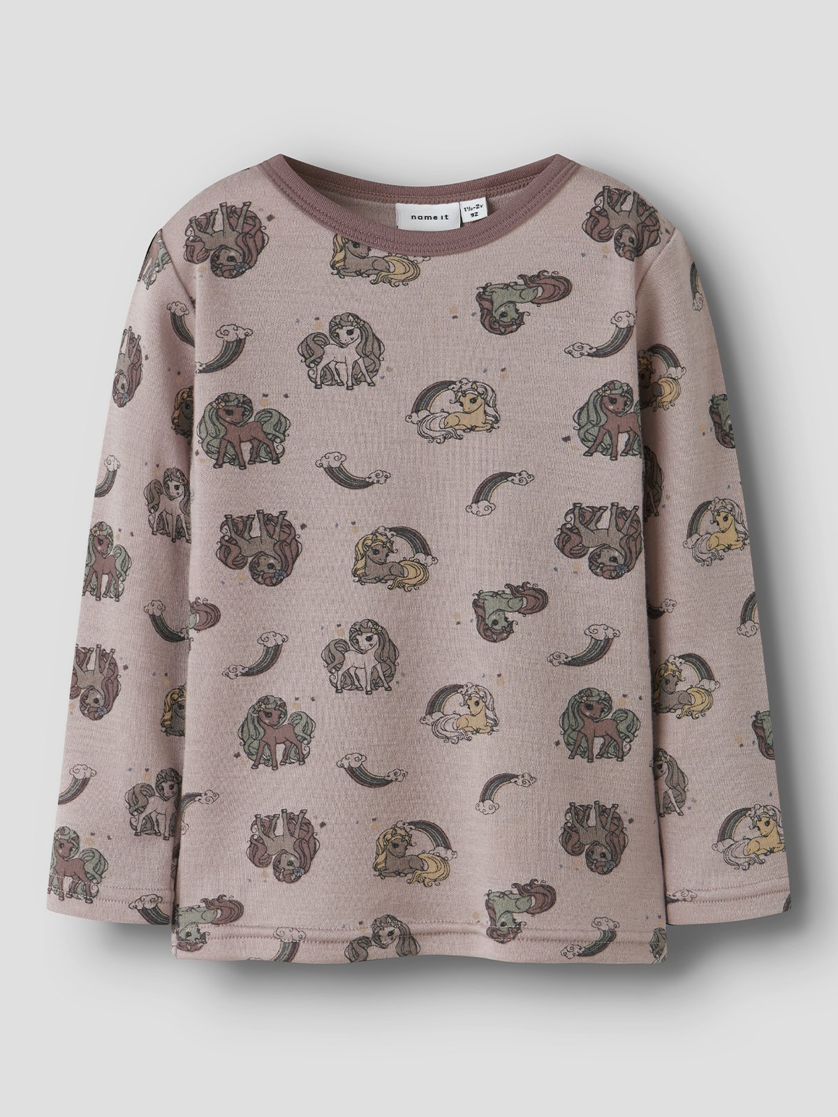 Name It Willit Wool Long Sleeve Top Shadow Gray