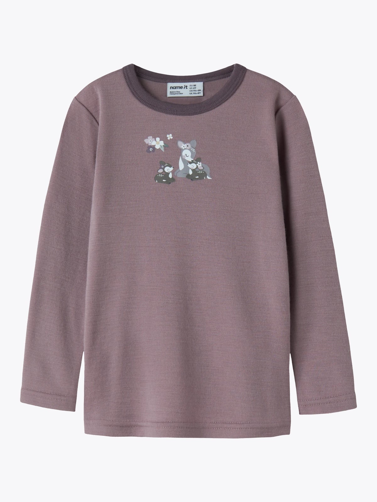 Name It Willit Wool Long Sleeve Top toadstool