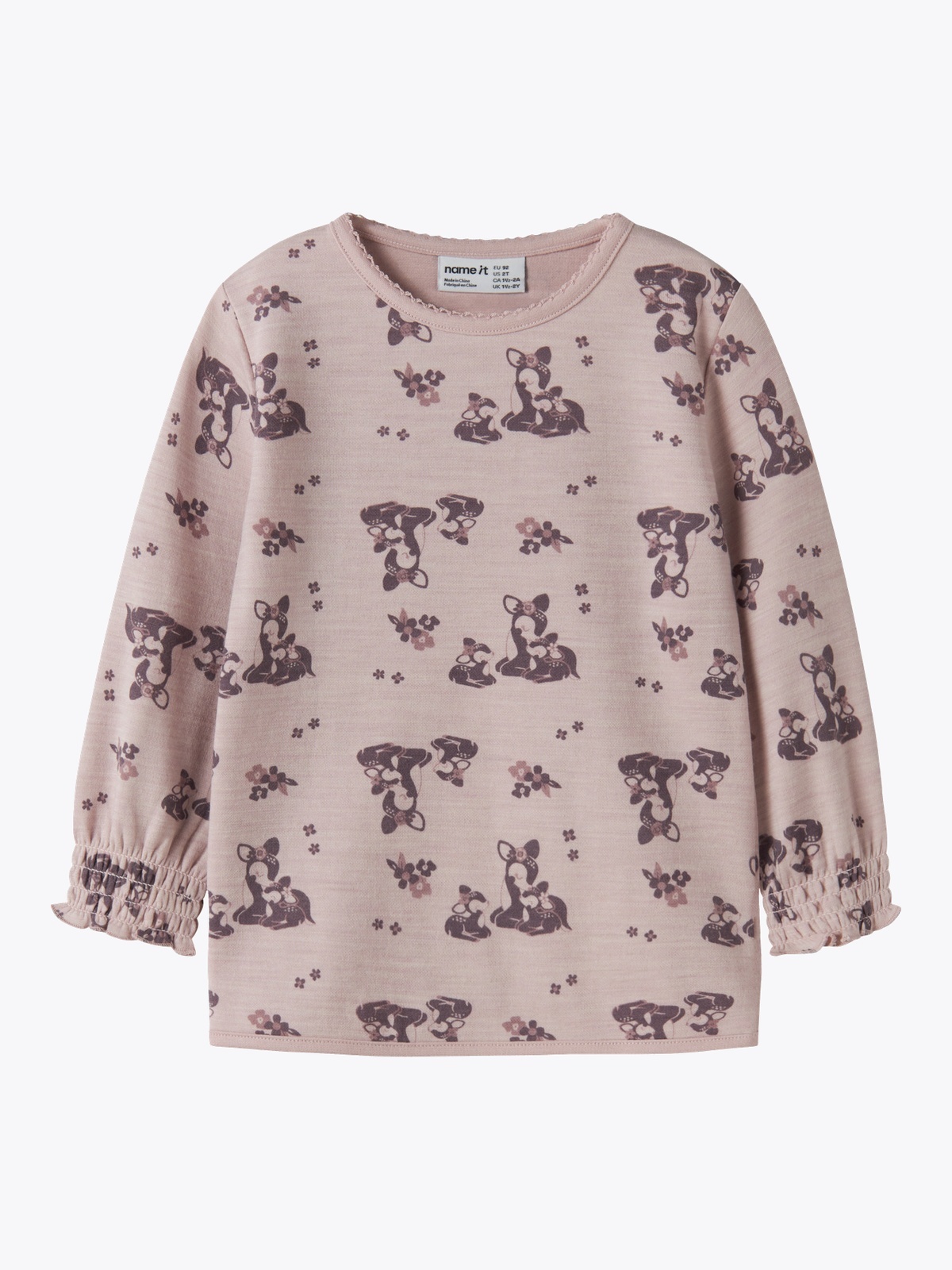 Name It Wuppo Wo/Co Long Sleeve Top violet ice bambi