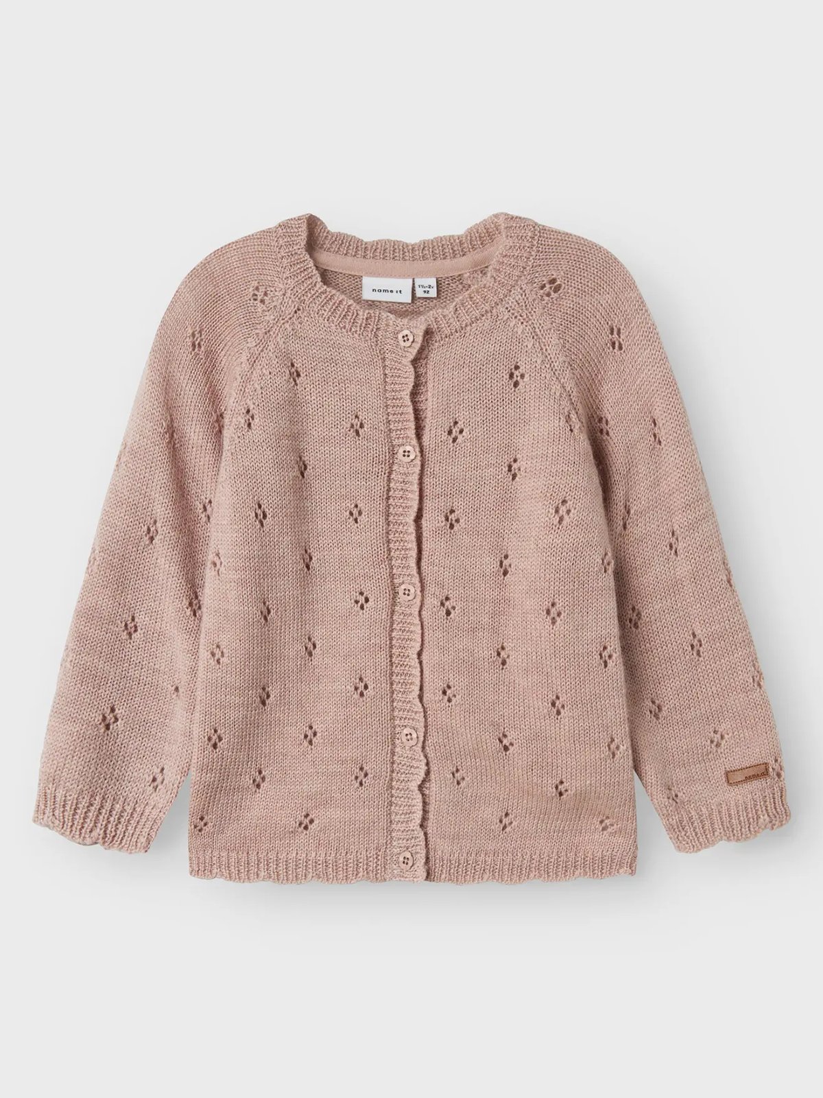 Name It Wrilla Wool Long Sleeve Knit Cardigan Shadow Gray