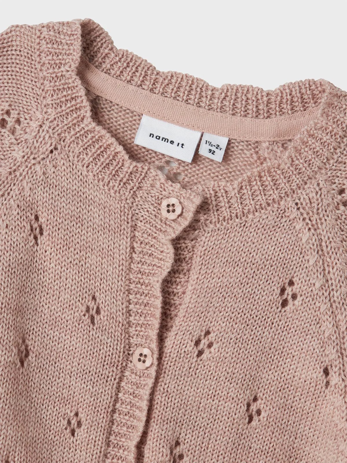 Name It Wrilla Wool Long Sleeve Knit Cardigan Shadow Gray