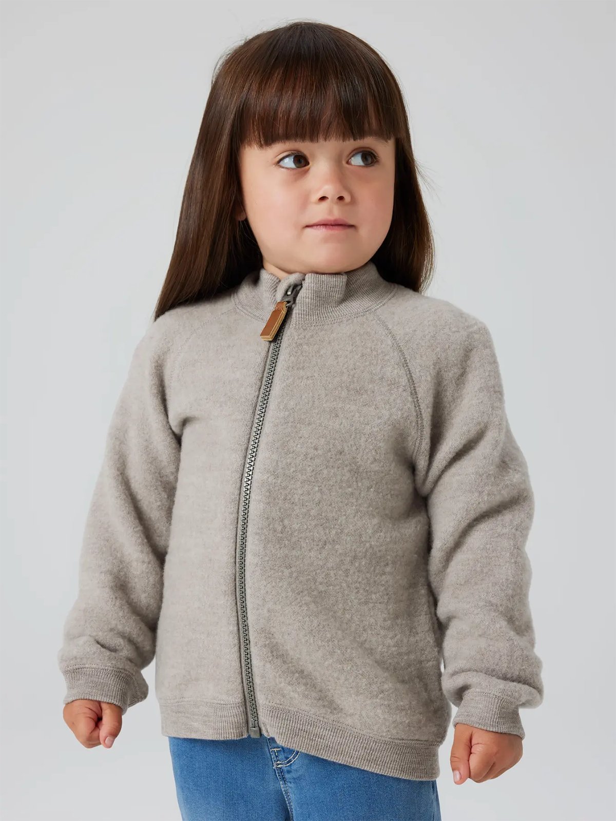 Name It Wmino Wool Brushed Long Sleeve Cardigan Satellite