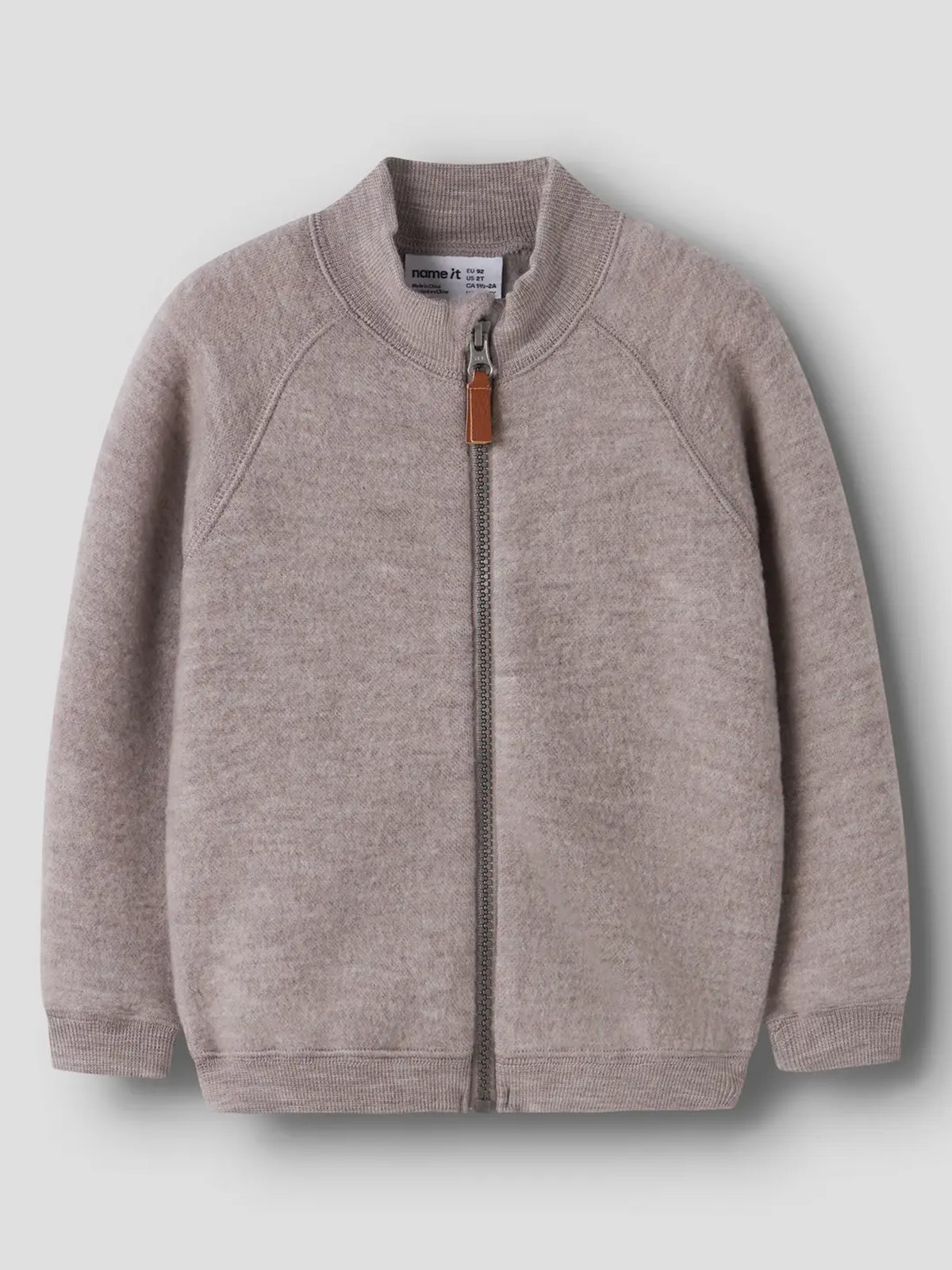 Name It Wmino Wool Brushed Long Sleeve Cardigan Satellite