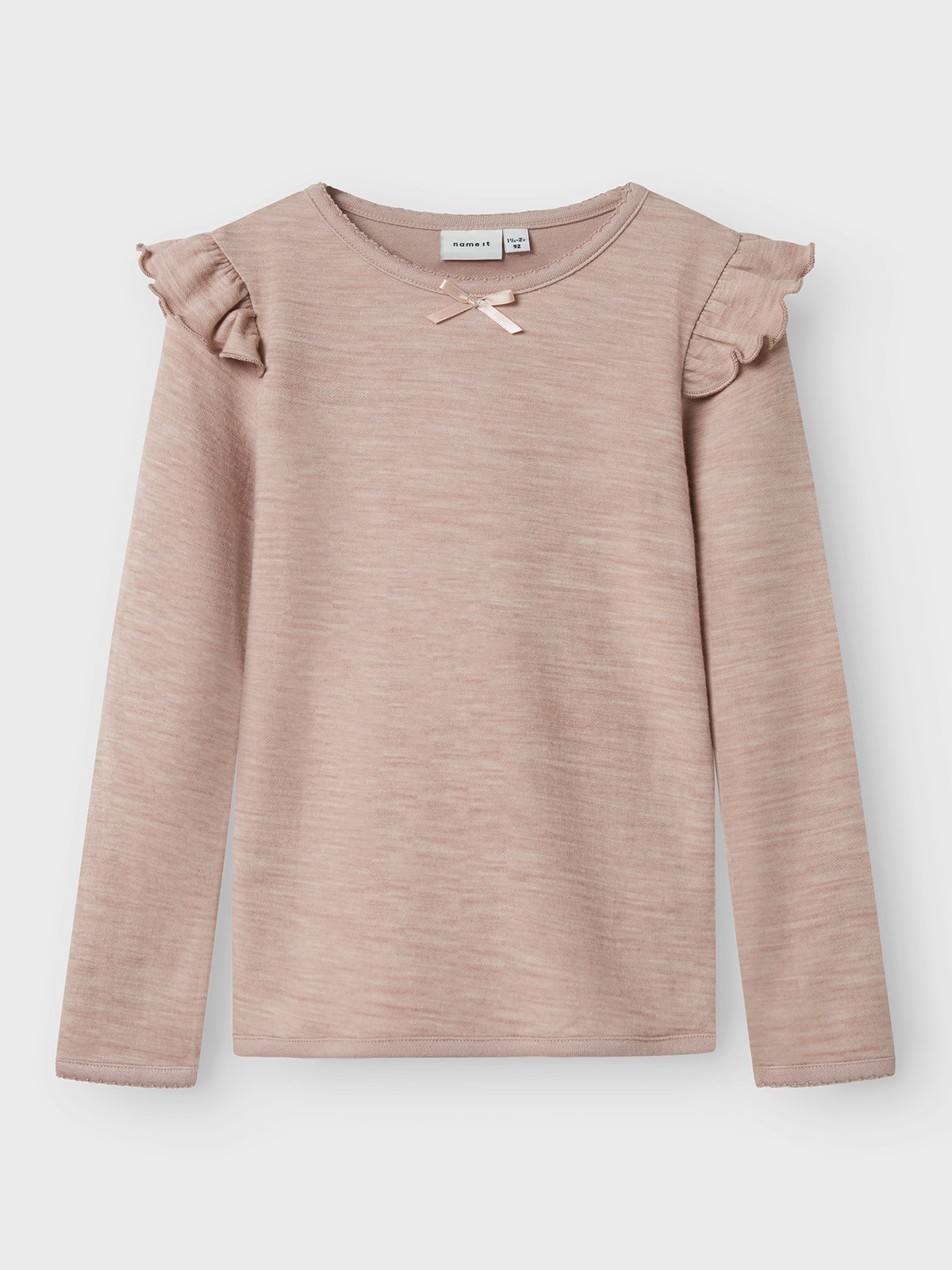 Name It Wyla Wo/Vi Long Sleeve Top Shadow Gray