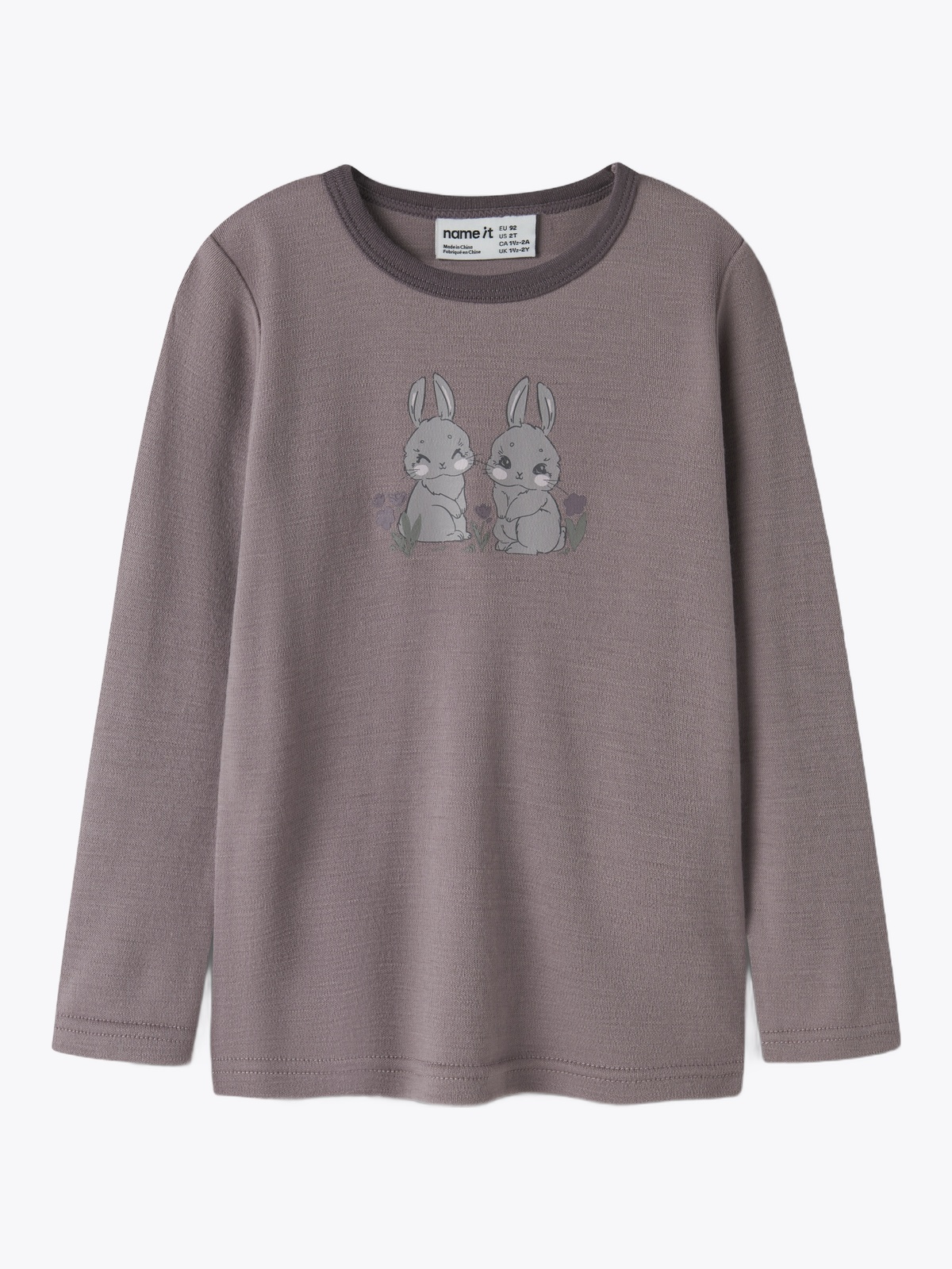 Name It Willow Wool Long Sleeve Top Lilla