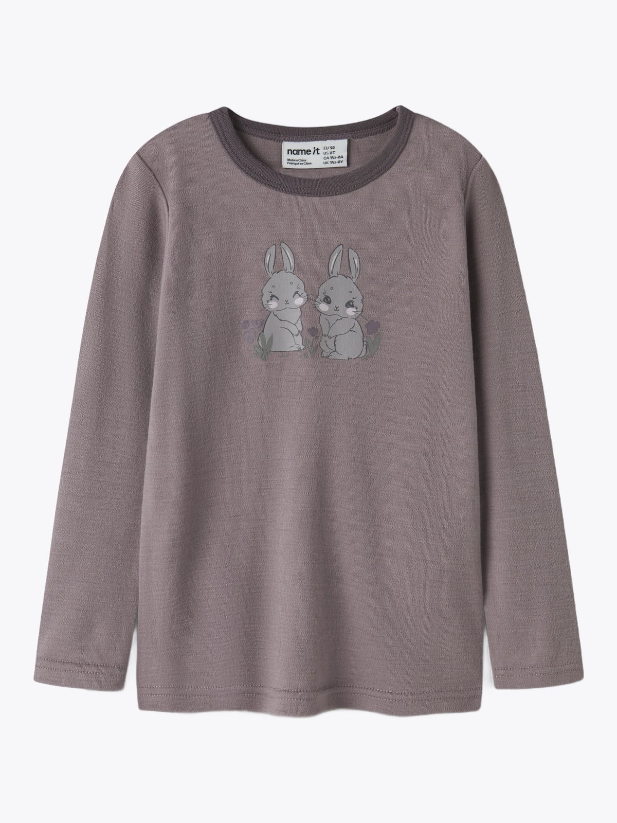 Name It Willow Wool Long Sleeve Top Lilla