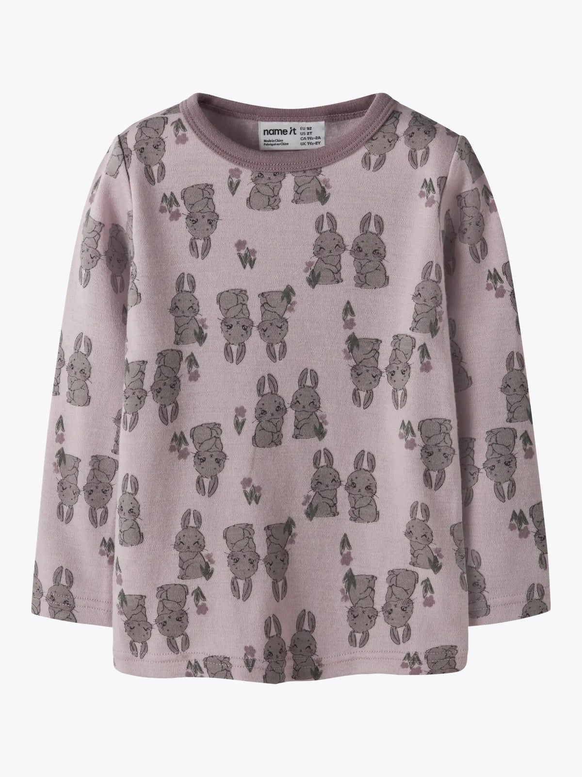 Name It Willow Wool Long Sleeve Top Rosa