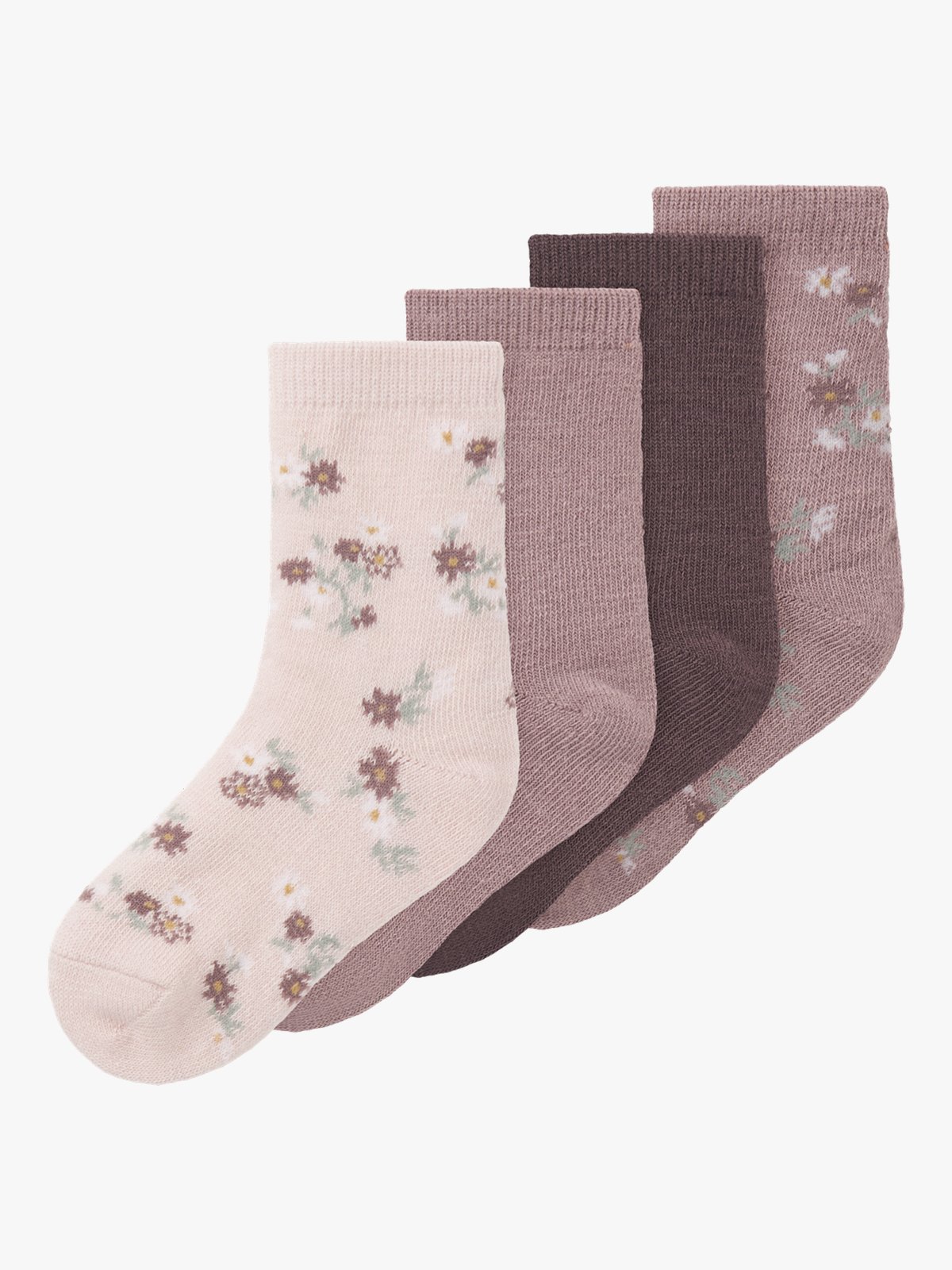Name It Wak Wool Blend 4 Pack Sock Purple Dove 4P