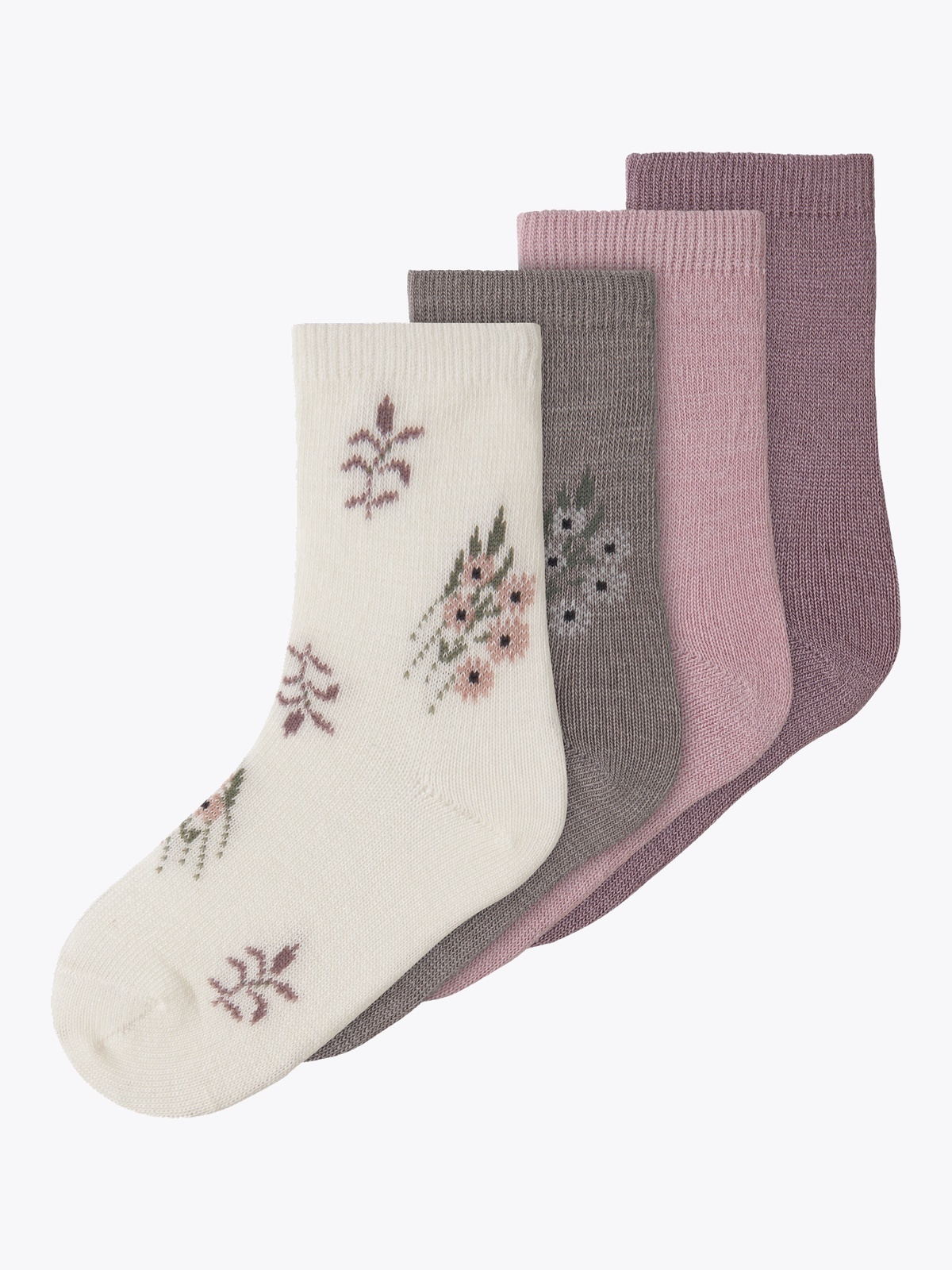 Name It Wak Wool Blend 4 Pack Sock Toadstool 4P SATE JAQ+TPAD+VIOLET+SNOW JAQ