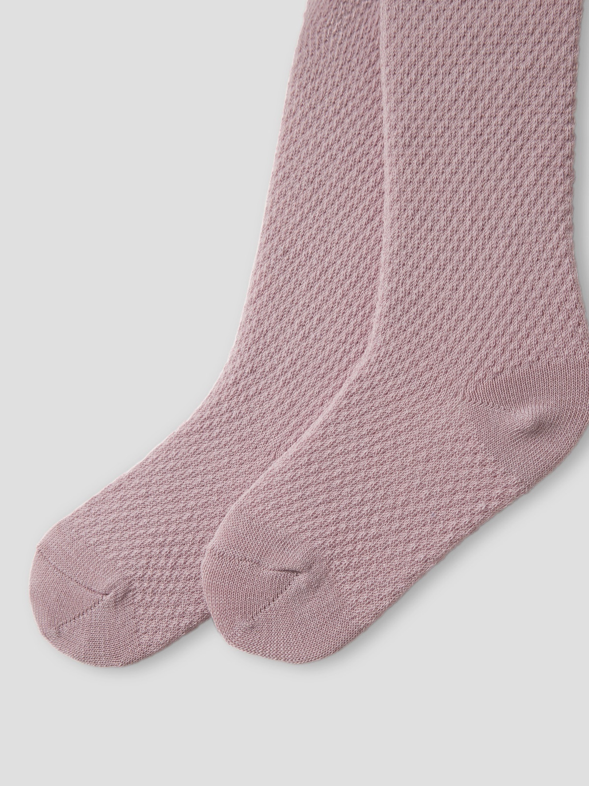 Name It Wakma Wool Blend Structure Pantyhose Violet Ice