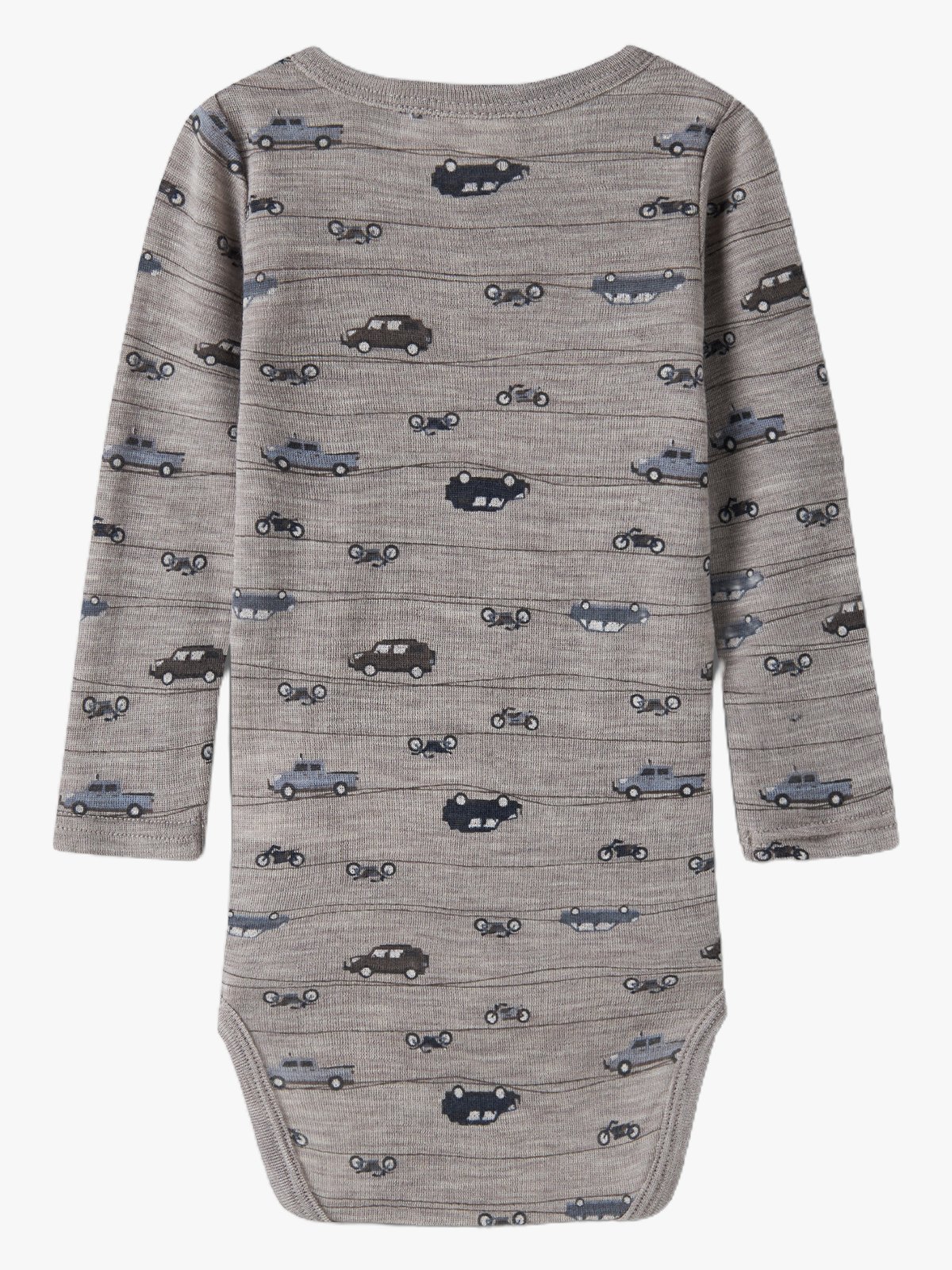 Name It Wang Wool Rib Long Sleeve Body All Over Print Satellite