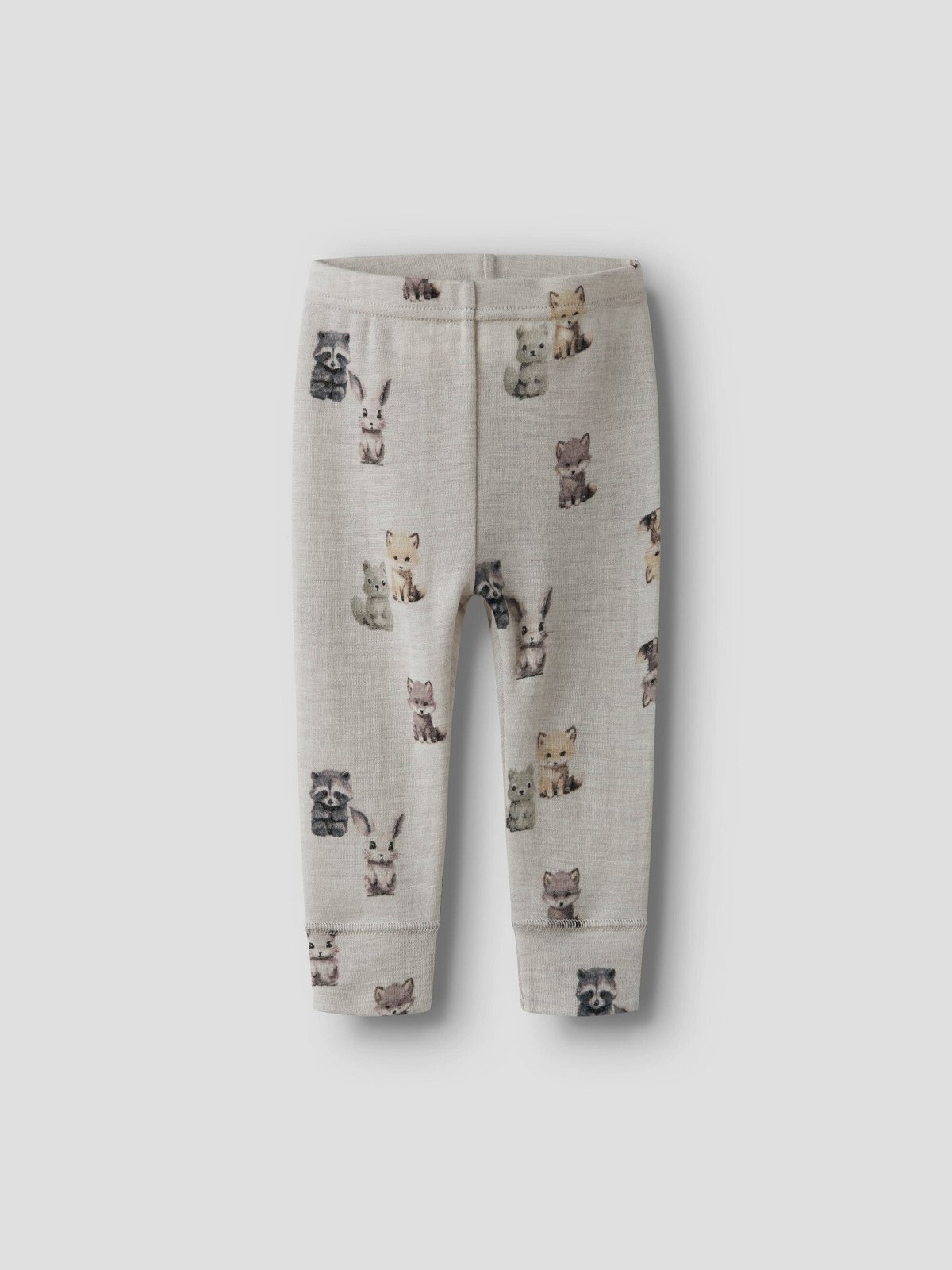 Name It Wang Wool Rib Longjohn All Over Print Nacreous Cloud