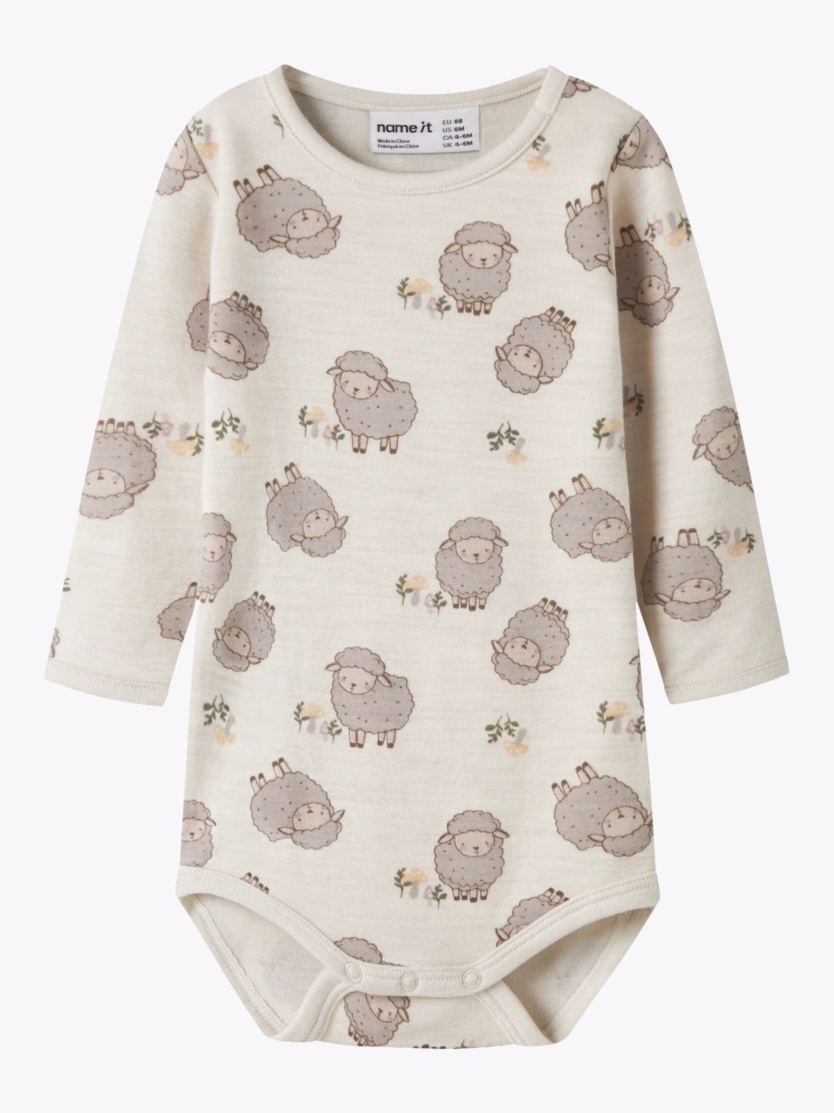 Name It Wup Wo/Co Long Sleeve Body peyote melange sheep