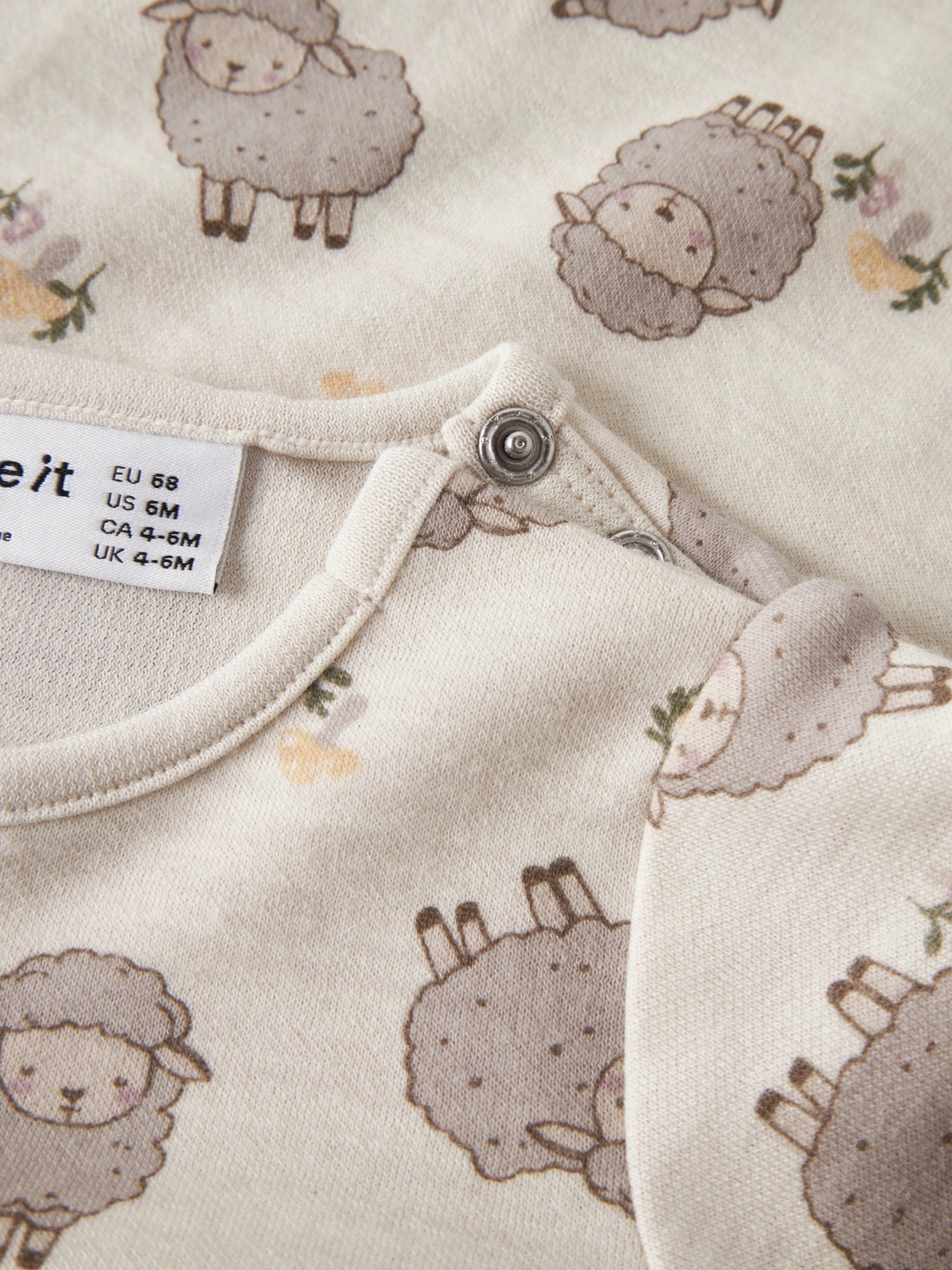 Name It Wup Wo/Co Long Sleeve Body peyote melange sheep