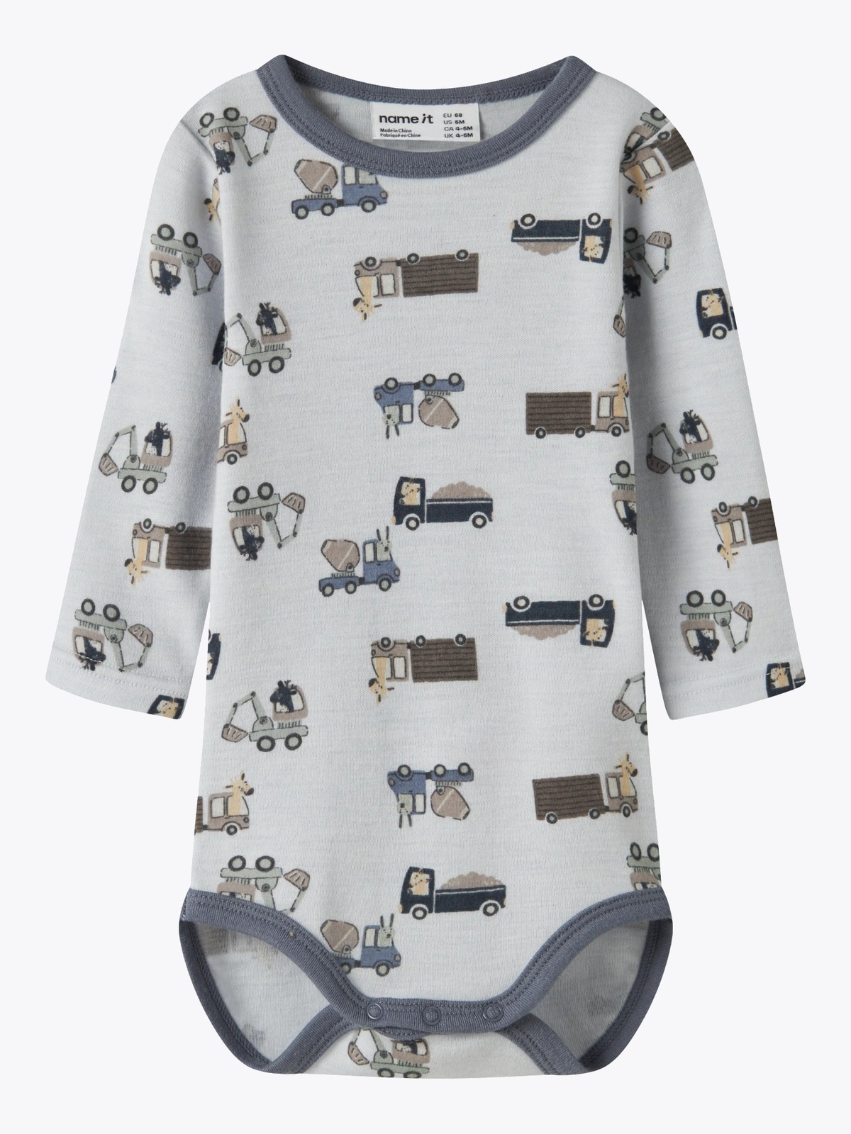 Name It Willit Wool Long Sleeve Body arctic ice animals at work