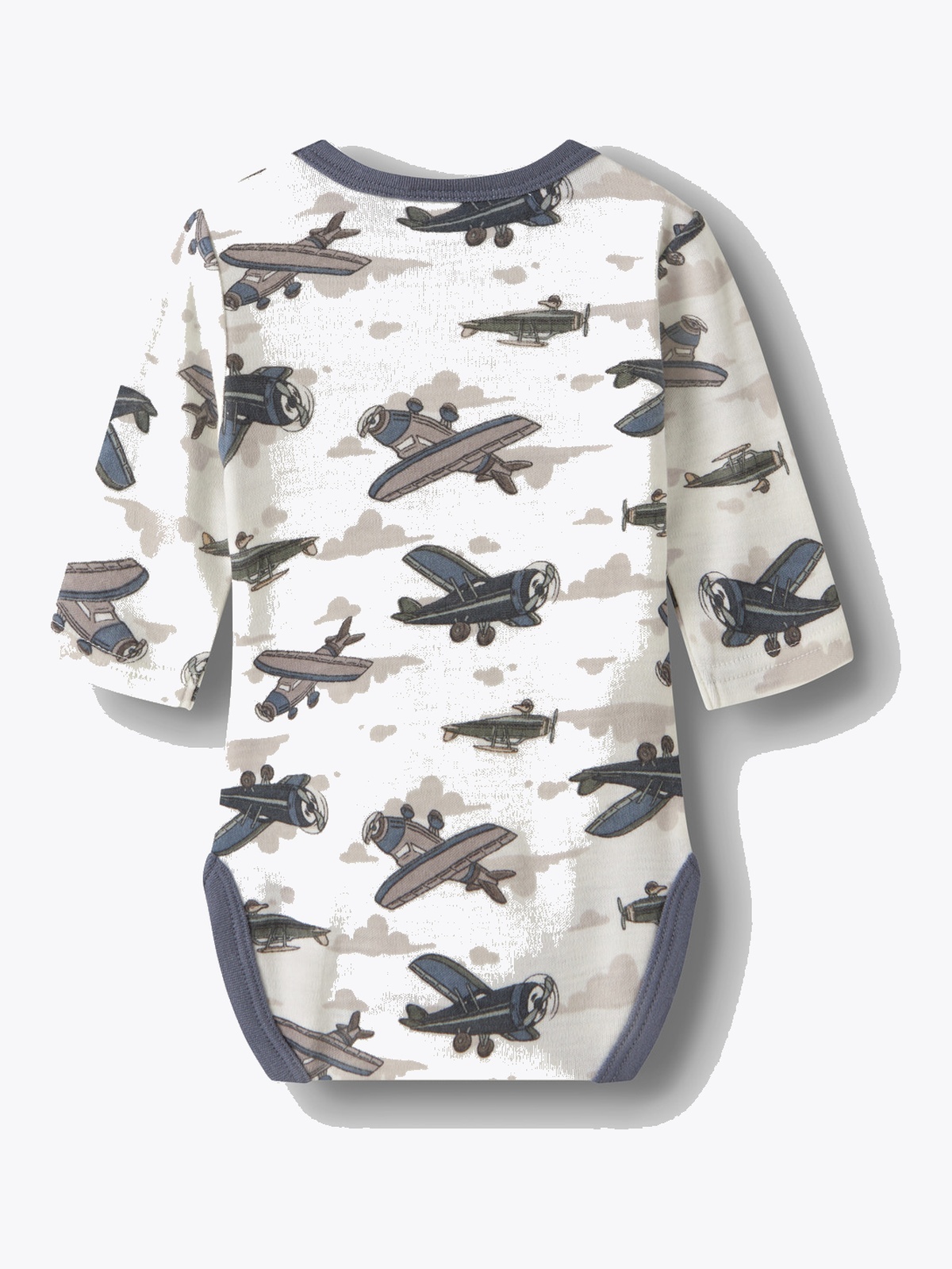 Name It Willitus Wool Long Sleeve Body snow white airplanes