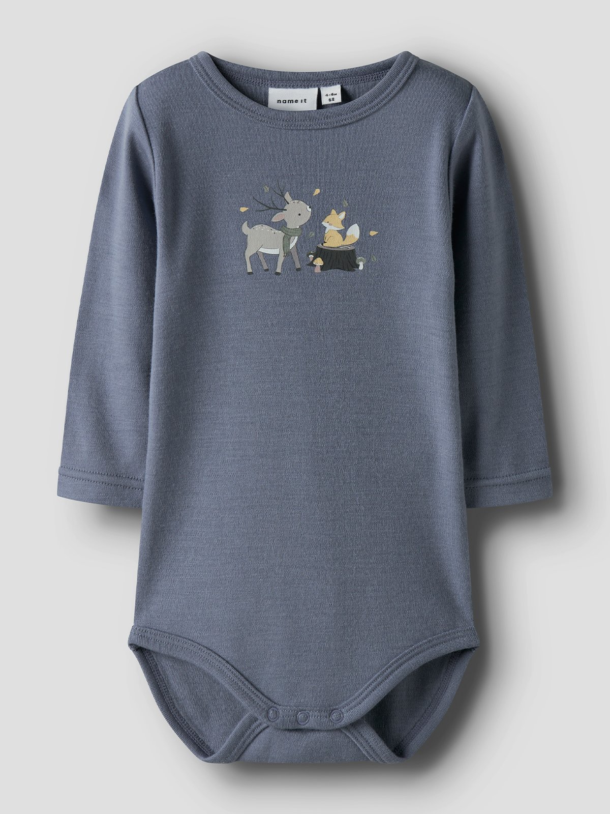 Name It Willitus Wool Long Sleeve Body Folkstone Gray