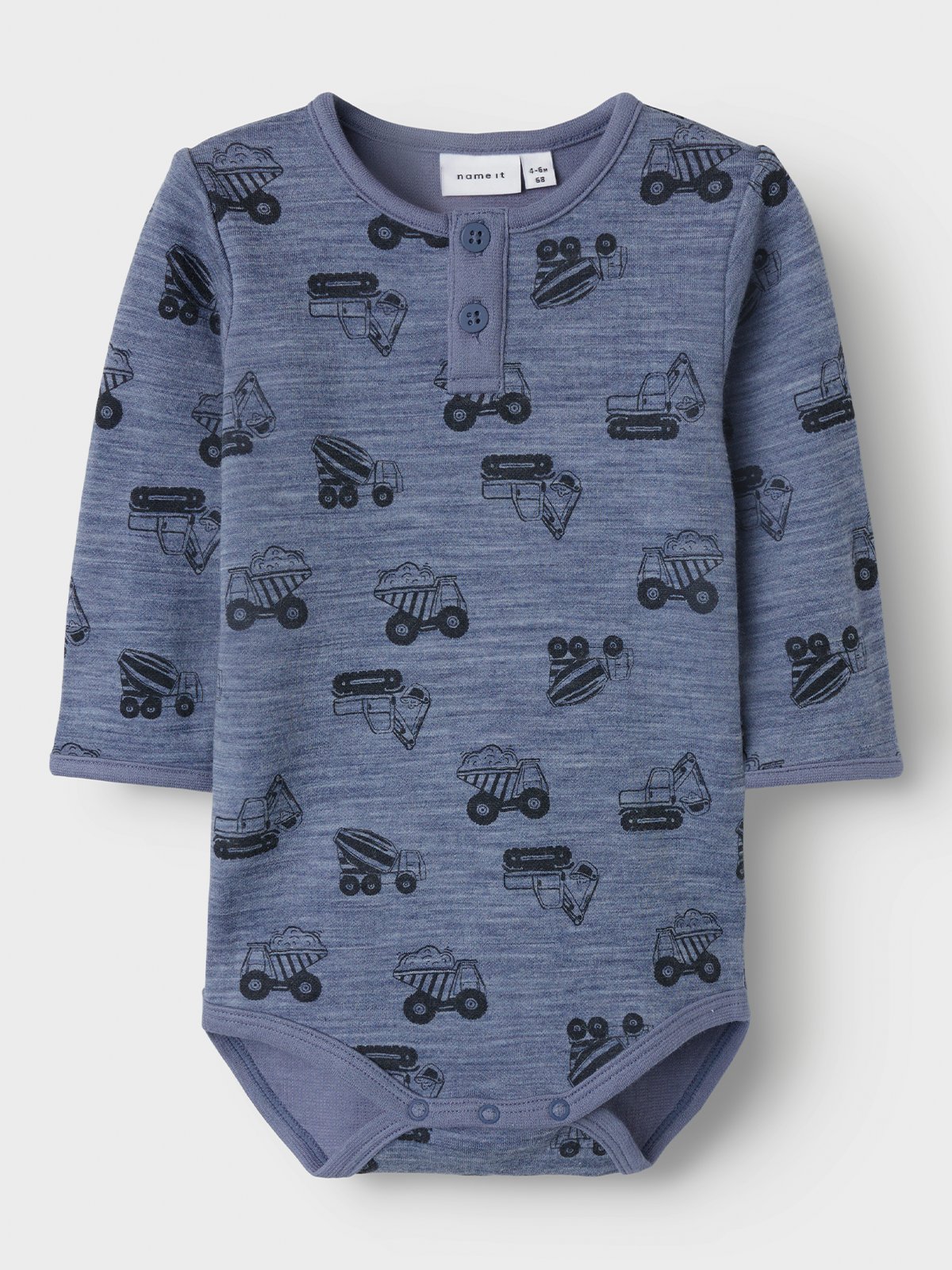 Name It Wuppo Wo/Co Long Sleeve Body Folkstone Gray