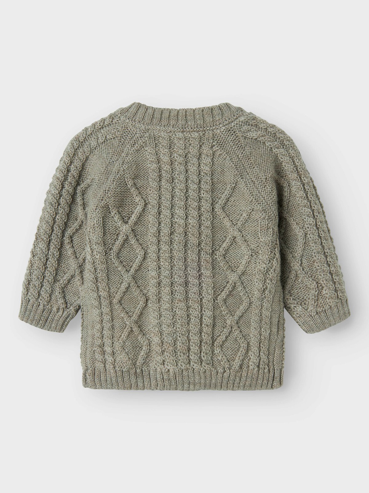 Name It Wrilla Wool Long Sleeve Knit Cardigan Dried Sage