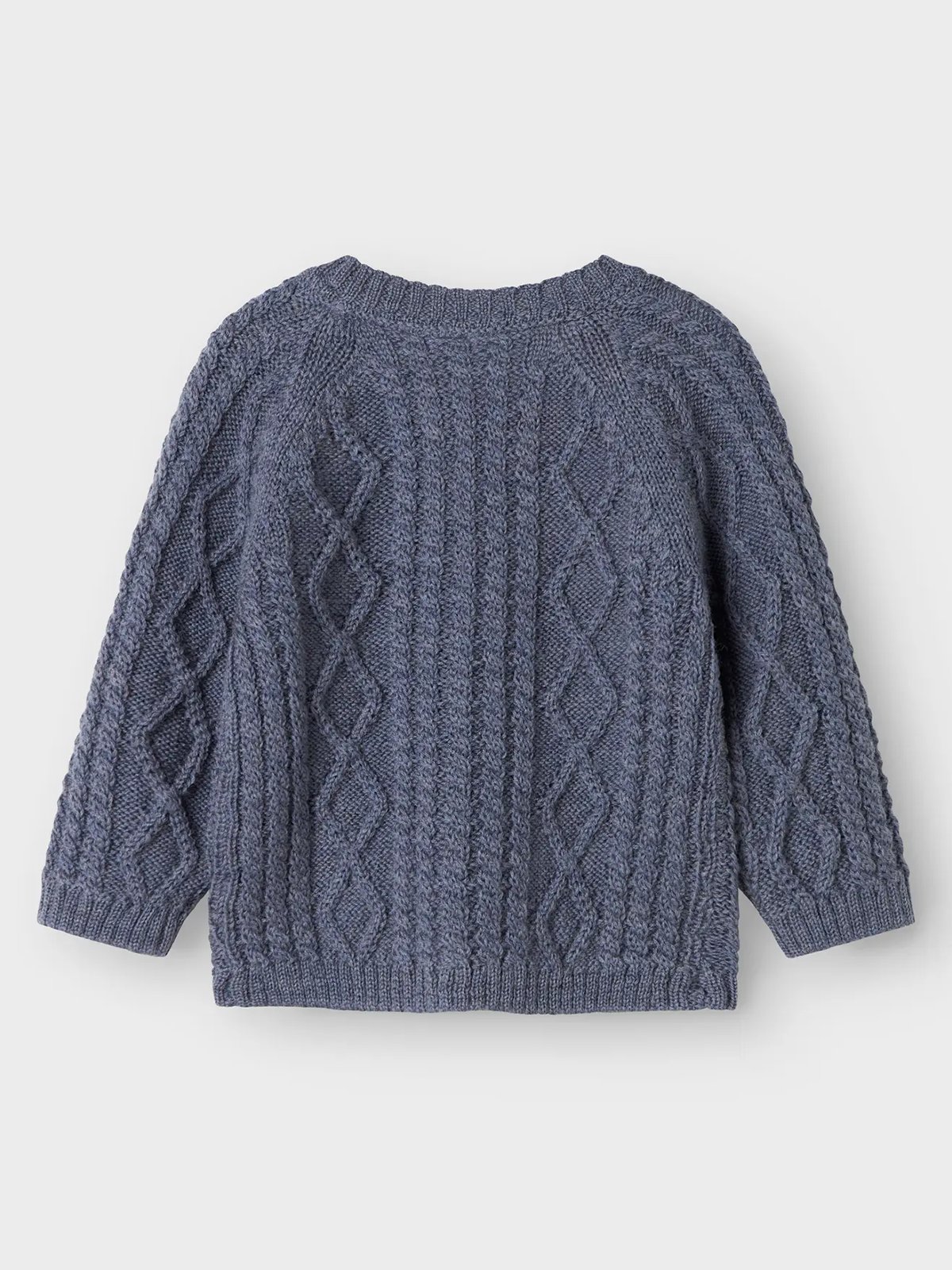 Name It Wrilla Wool Long Sleeve Knit Cardigan Folkstone Gray