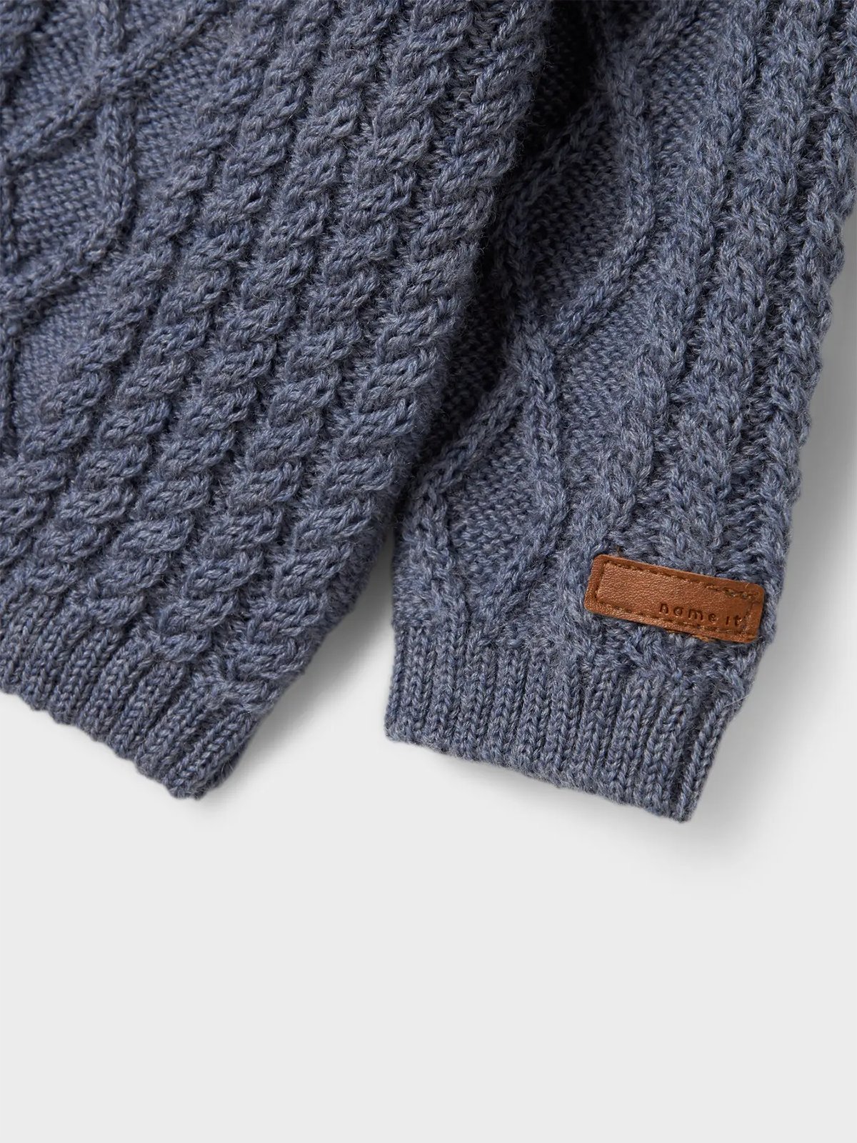 Name It Wrilla Wool Long Sleeve Knit Cardigan Folkstone Gray