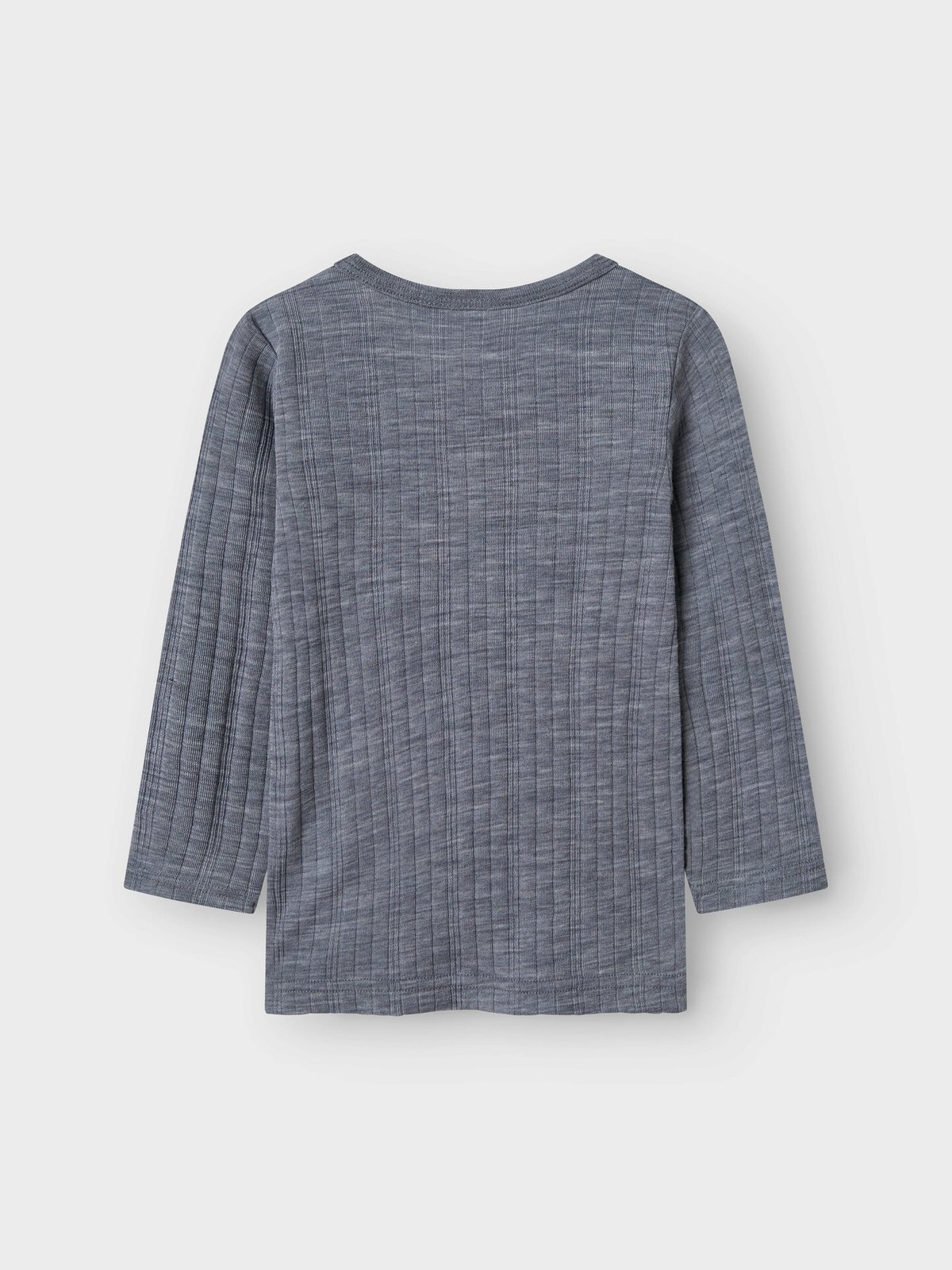 Name It Wang Wool Needle Long Sleeve Top Solid Folkstone Gray