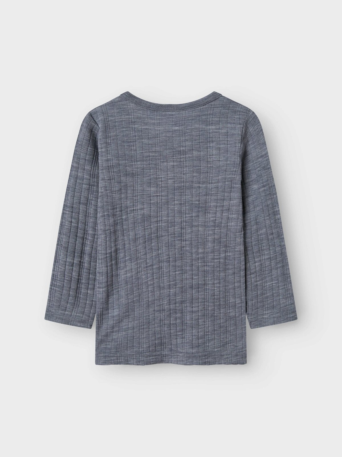 Name It Wang Wool Needle Long Sleeve Top Solid Folkstone Gray