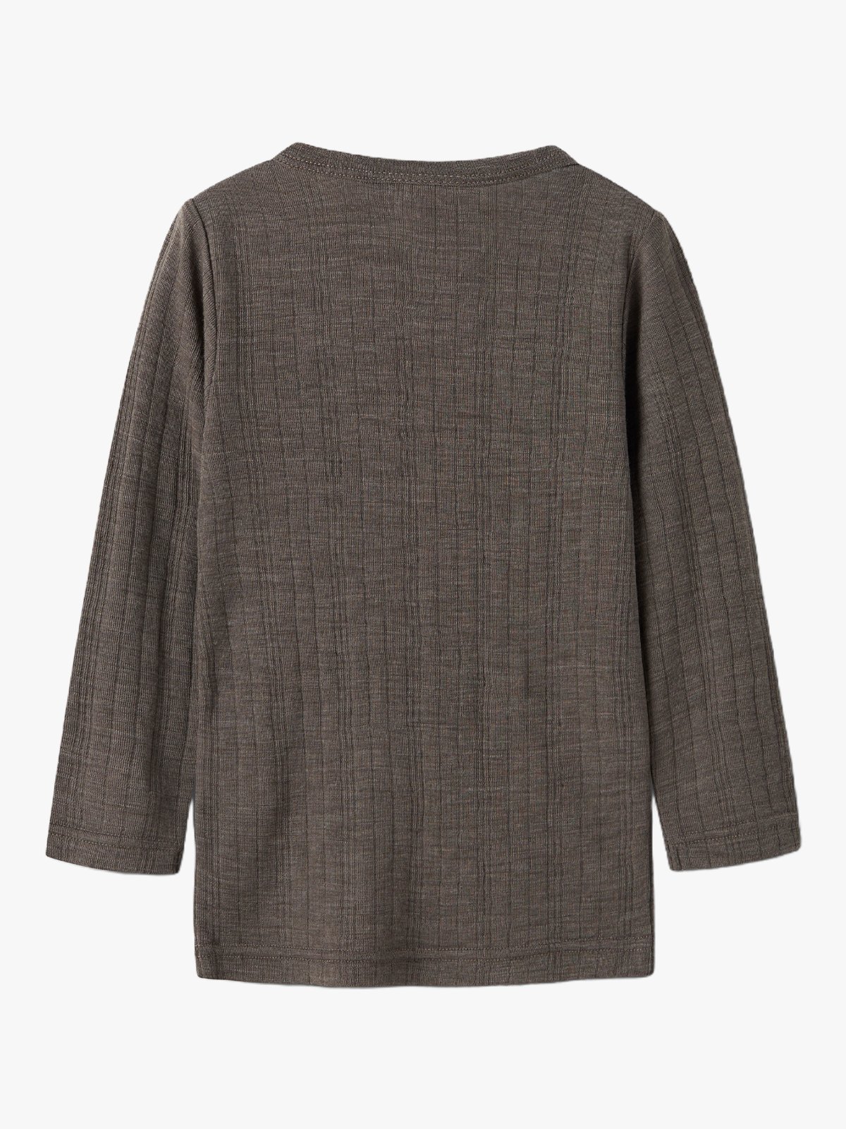 Name It Wang Wool Needle Long Sleeve Top Solid Morel