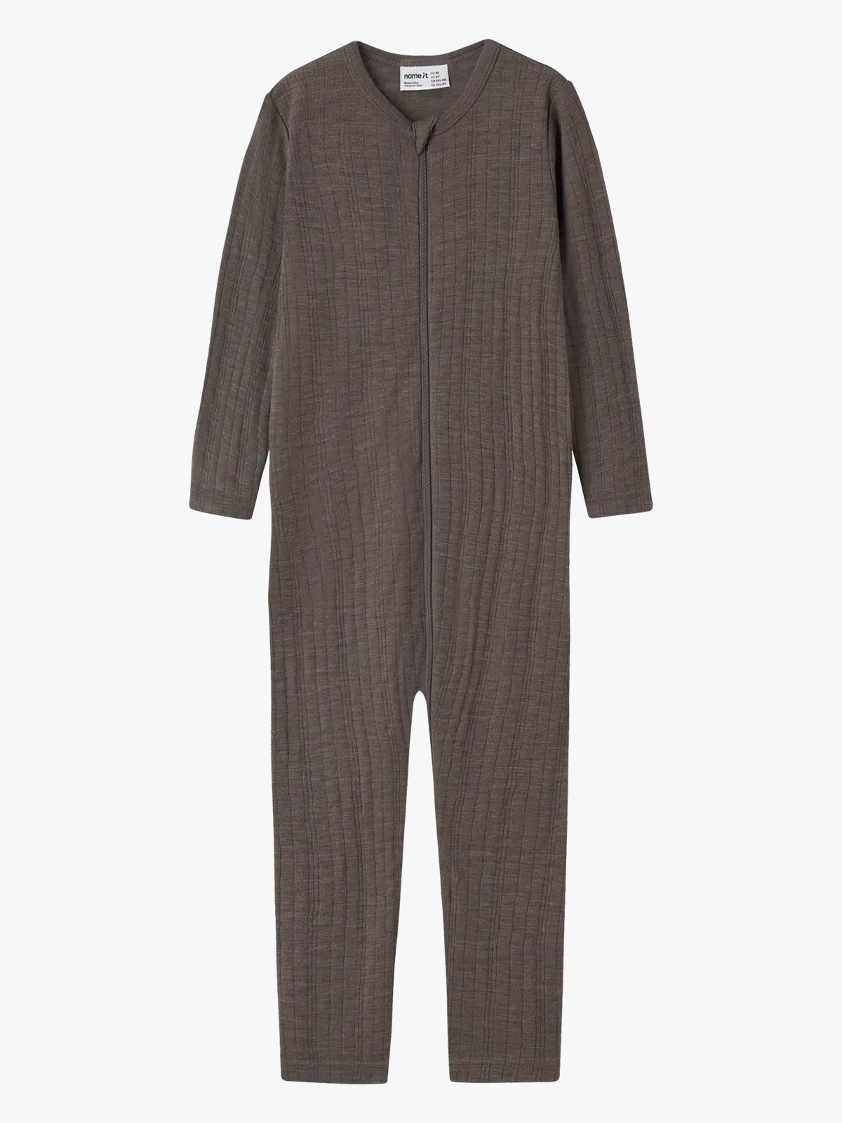 Name It Wang Wool Needle Nightsuit Solid Morel