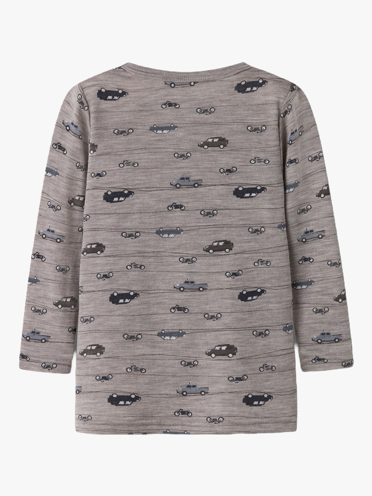 Name It Wang Wool Rib Long Sleeve Top All Over Print Satellite