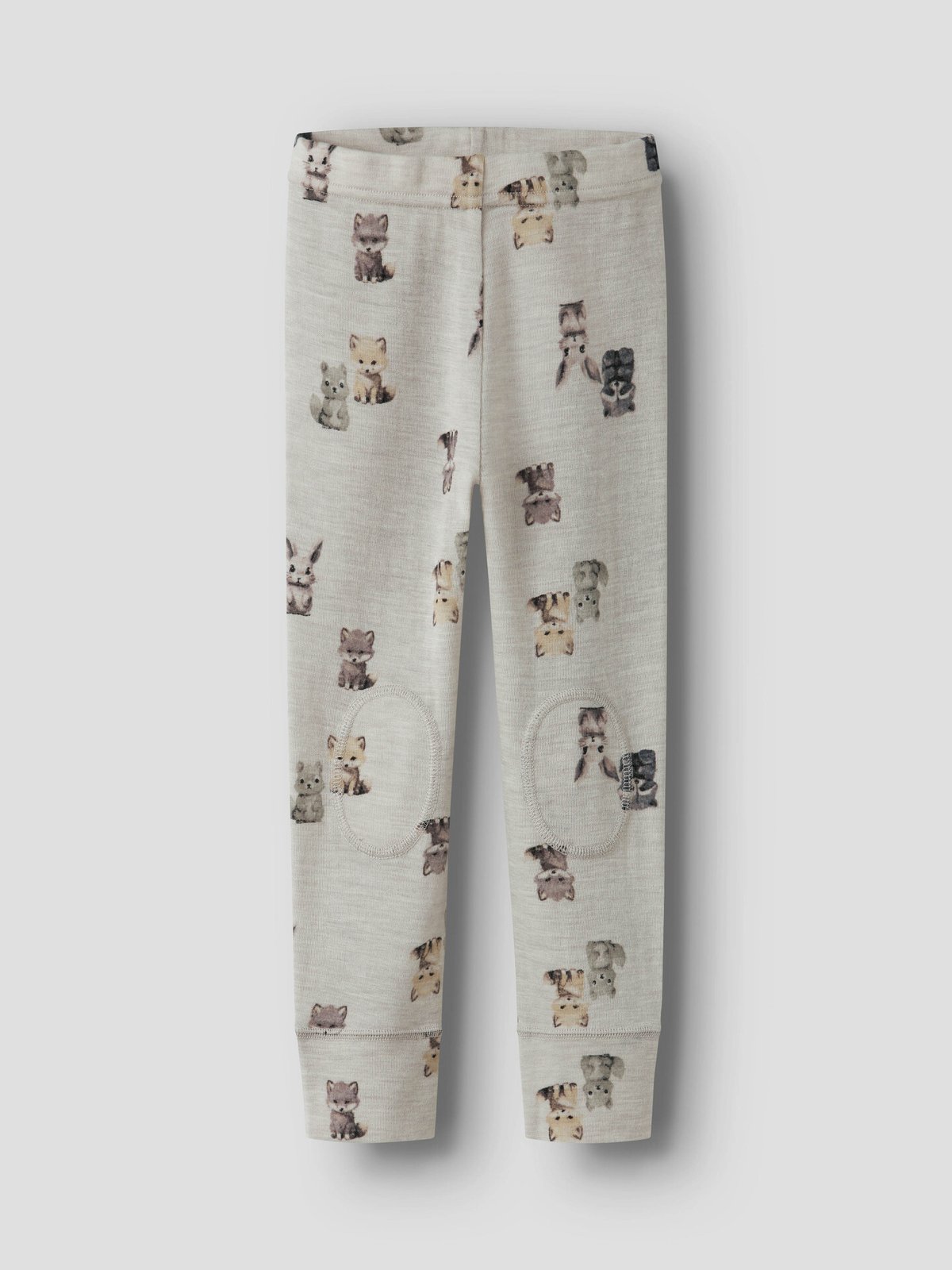 Name It Wang Wool Rib Longjohn All Over Print Nacreous Cloud