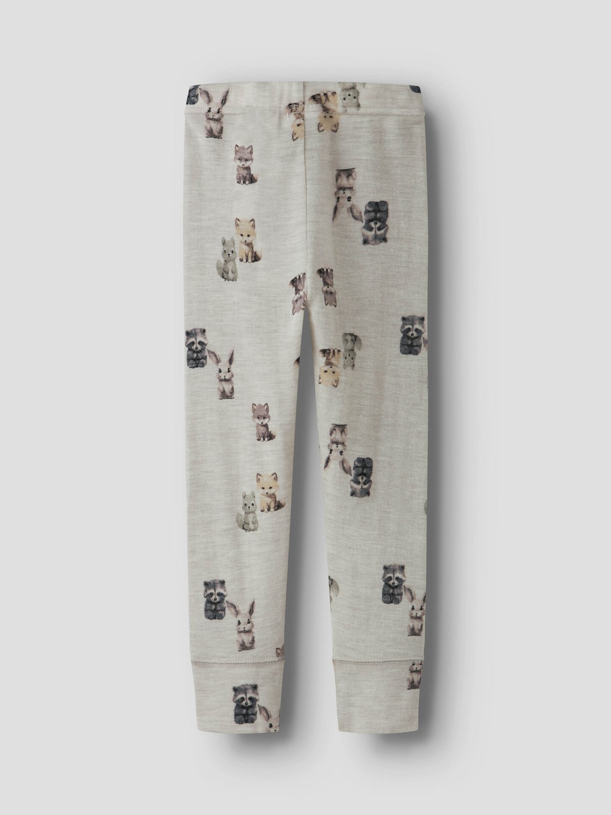 Name It Wang Wool Rib Longjohn All Over Print Nacreous Cloud