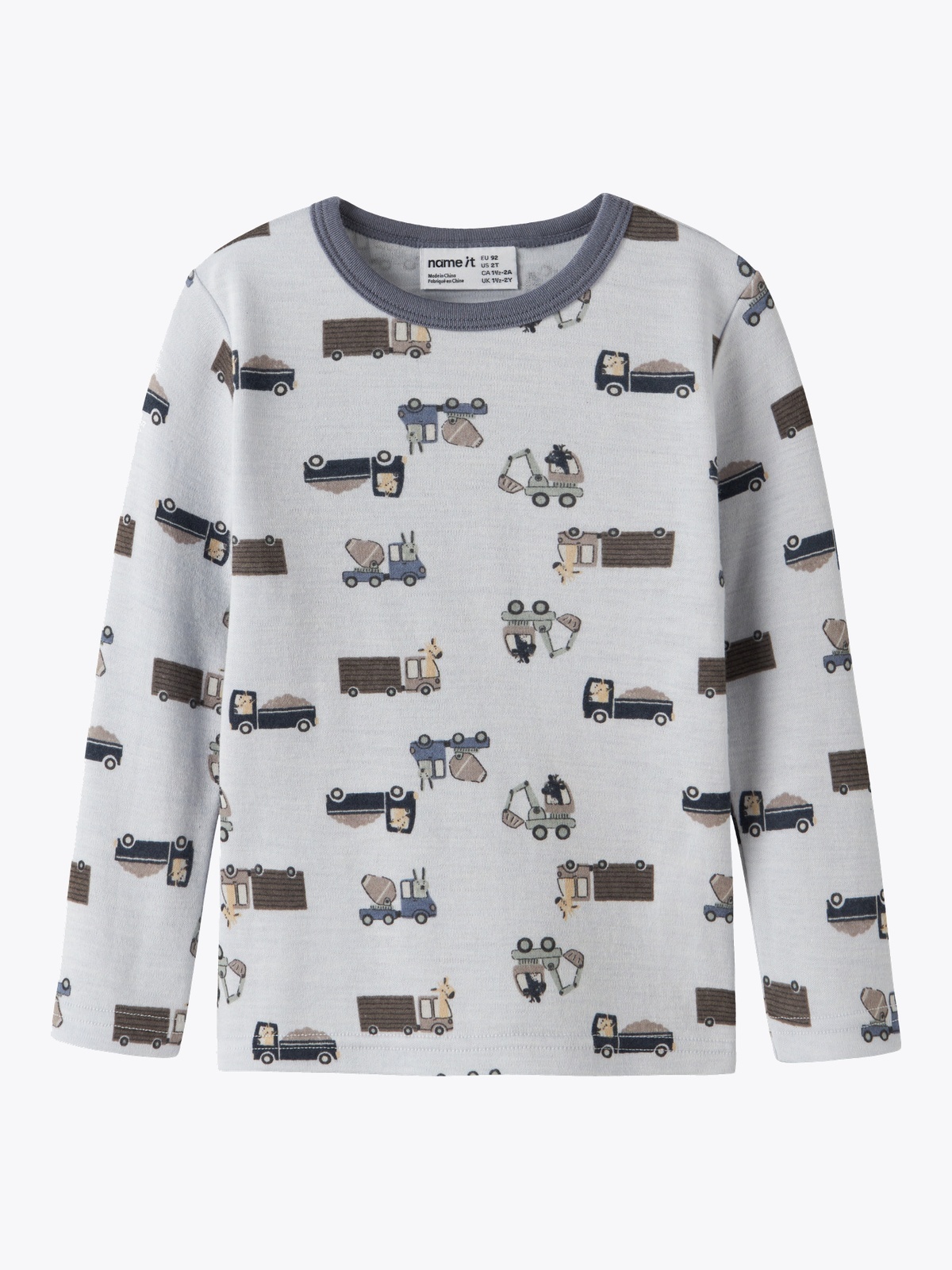 Name It Willit Wool Long Sleeve Top arctic ice animals at work