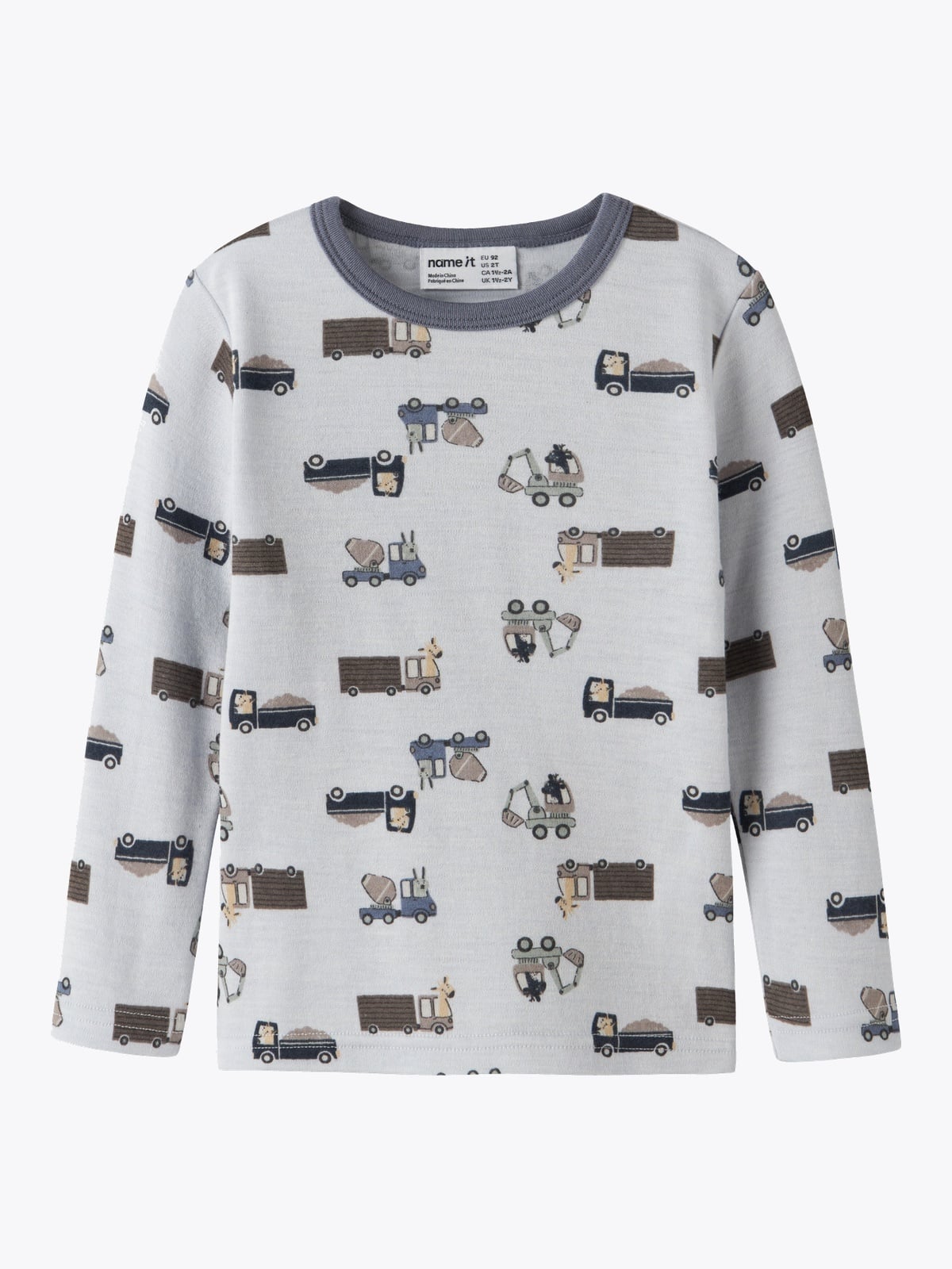 Name It Willit Wool Long Sleeve Top arctic ice animals at work