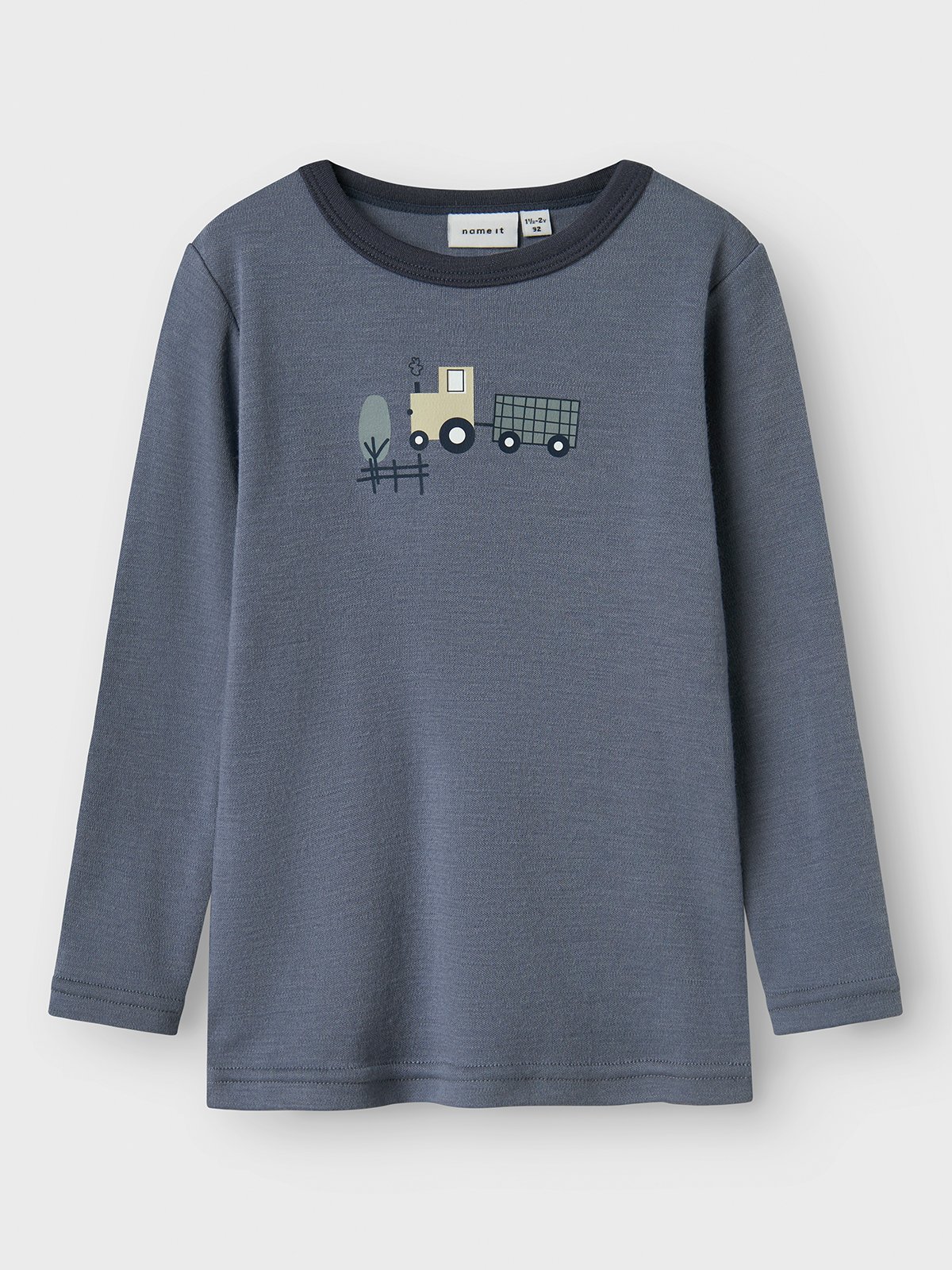 Name It Willit Wool Long Sleeve Top Folkstone Gray