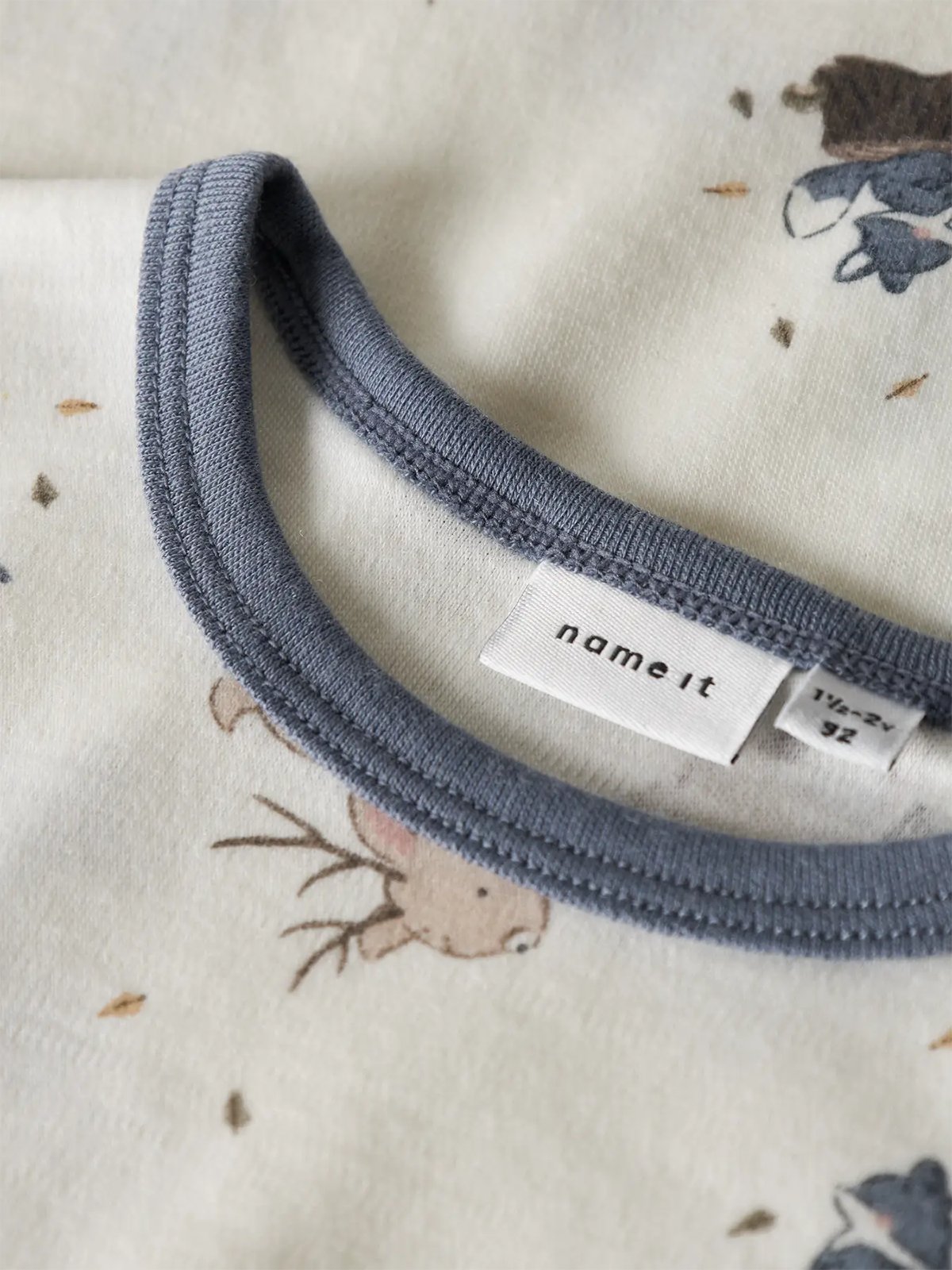 Name It Willitus Wool Long Sleeve Top Snow White Deer