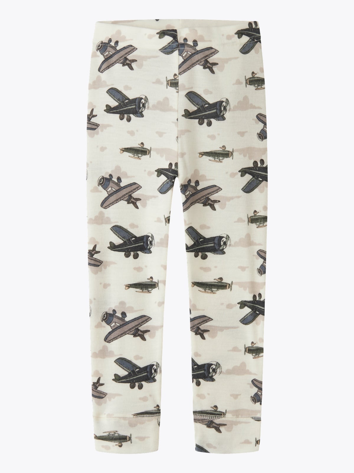 Name It Willitus Wool Longjohn snow white airplanes