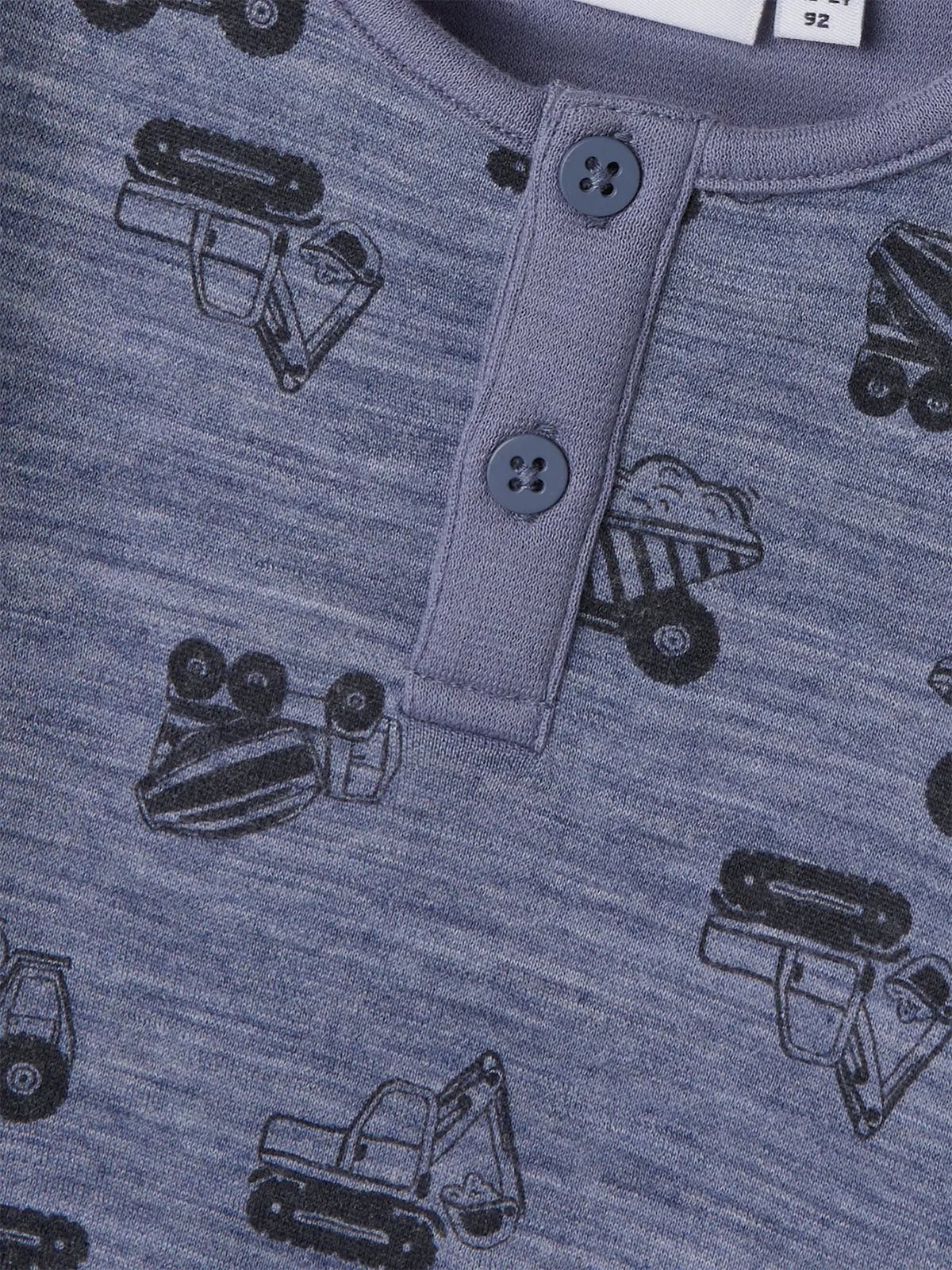 Name It Wuppo Wo/Co Long Sleeve Body Folkstone Gray Machines