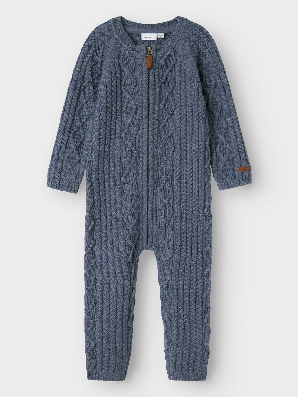 Name It Wrilla Wool Long Sleeve Knit Suit Folkstone Gray