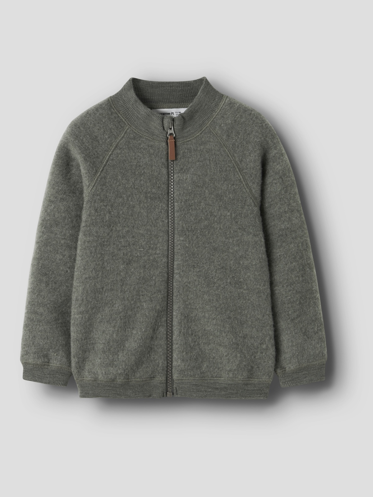 Name It Wmino Wool Brushed Long Sleeve Cardigan Mulled Basil