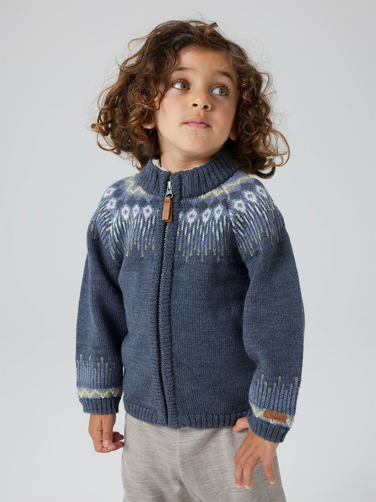 Name It Wriss Wool Long Sleeve Knit Cardigan Ombre Blue