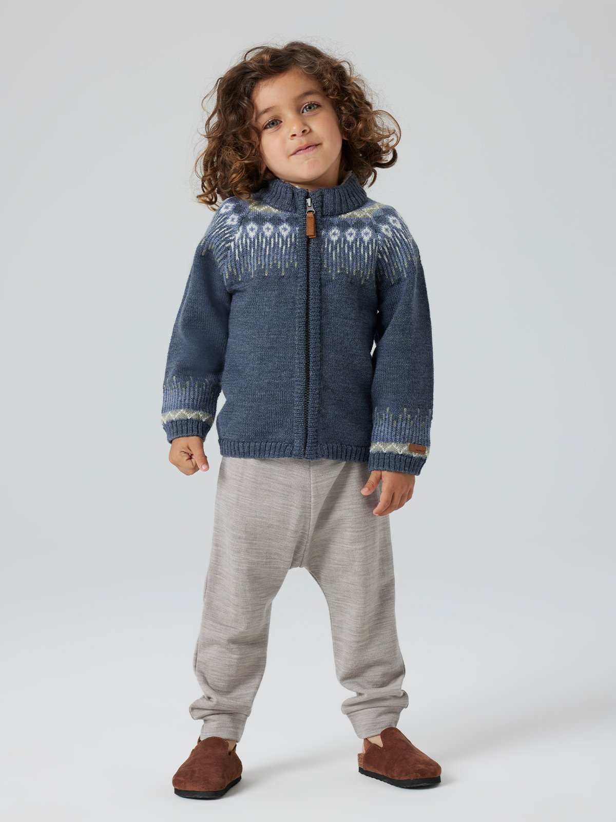 Name It Wriss Wool Long Sleeve Knit Cardigan Ombre Blue