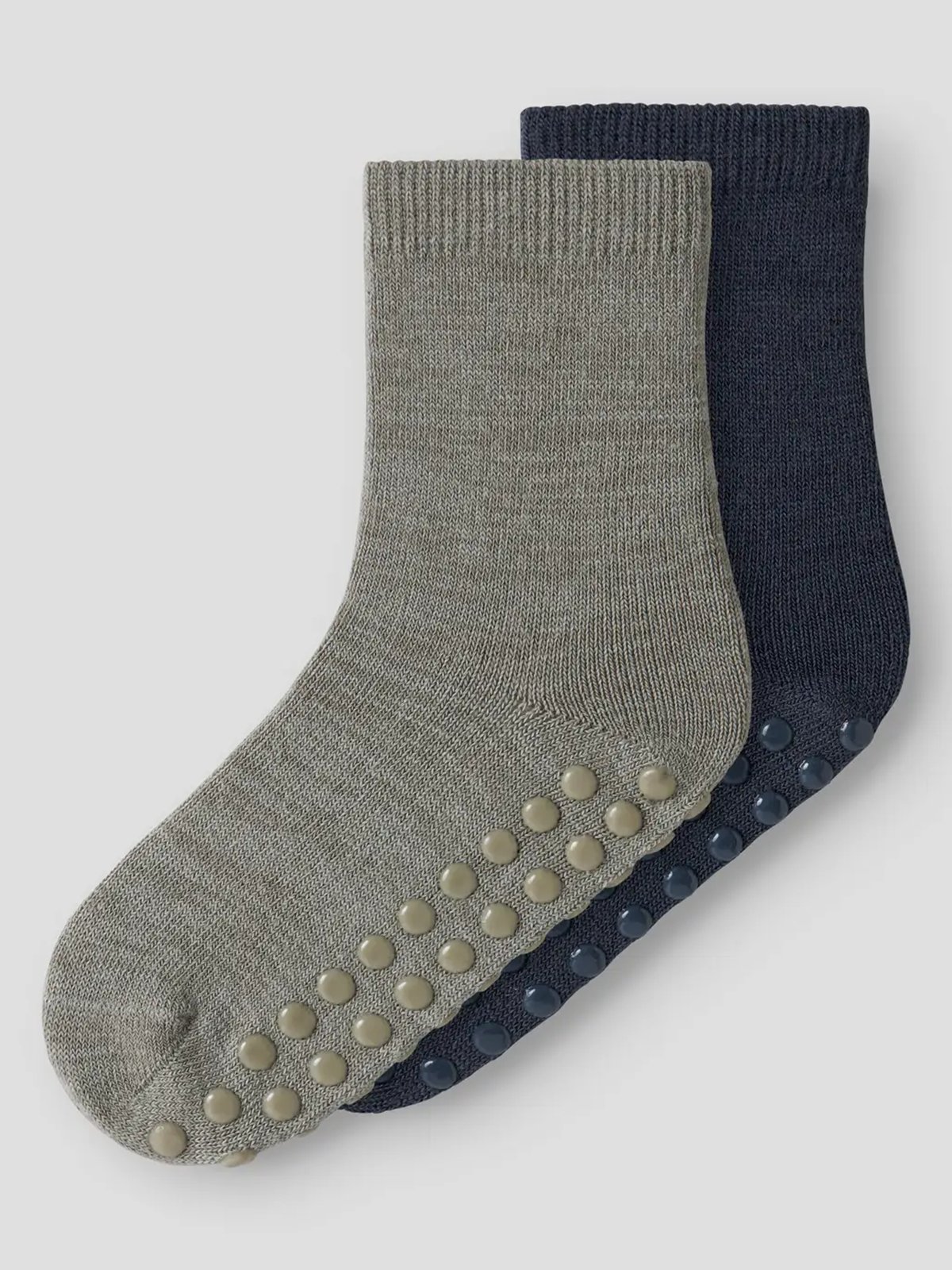 Name It Wak Wool Blend 2 Pack Sock With Non Skid Dried Sage