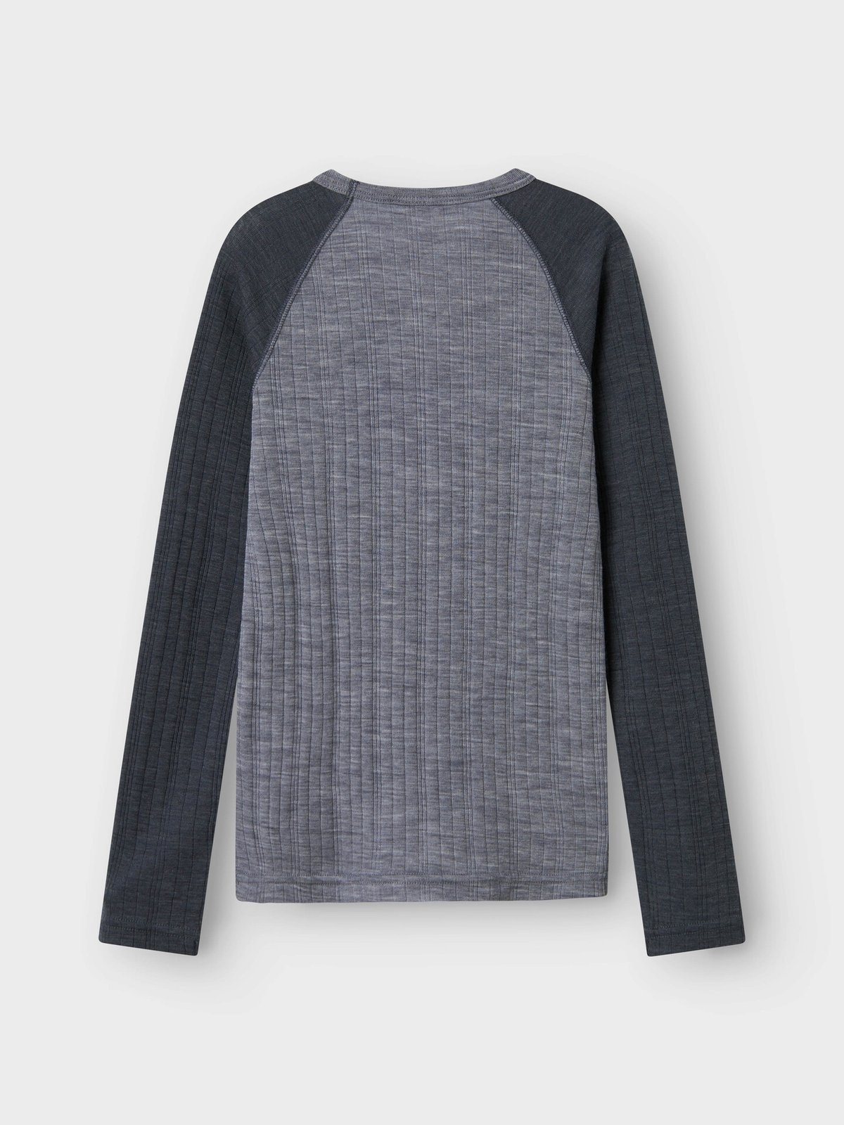 Name It Wang Wool Needle Long Sleeve Top Solid Folkstone Gray