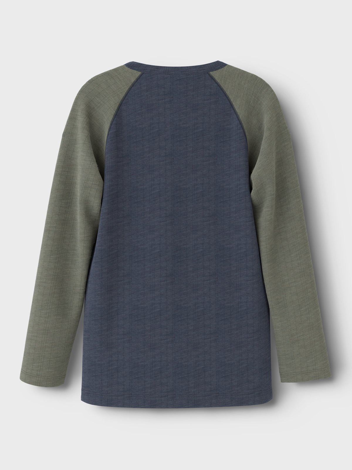 Name It Wang Wool Needle Long Sleeve Top Solid Ombre Blue