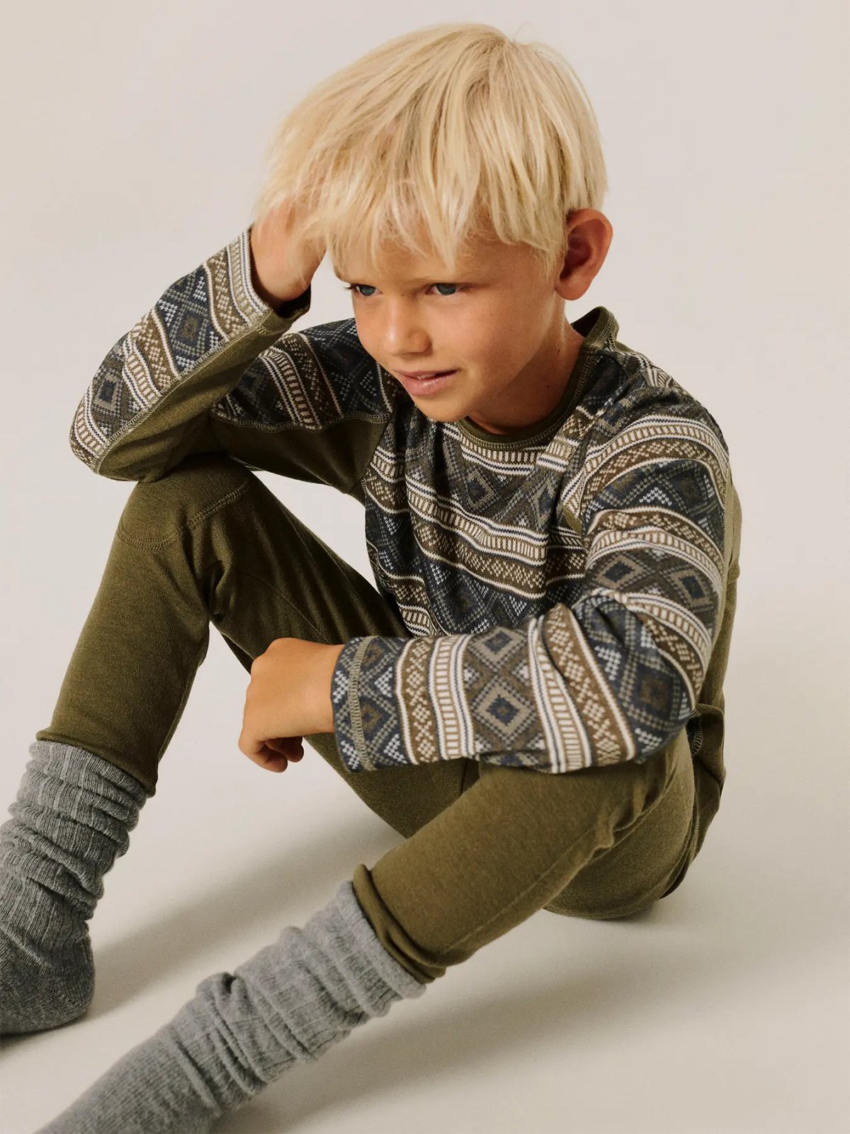 Name It Willto Wool Long Sleeve Top Kalamata