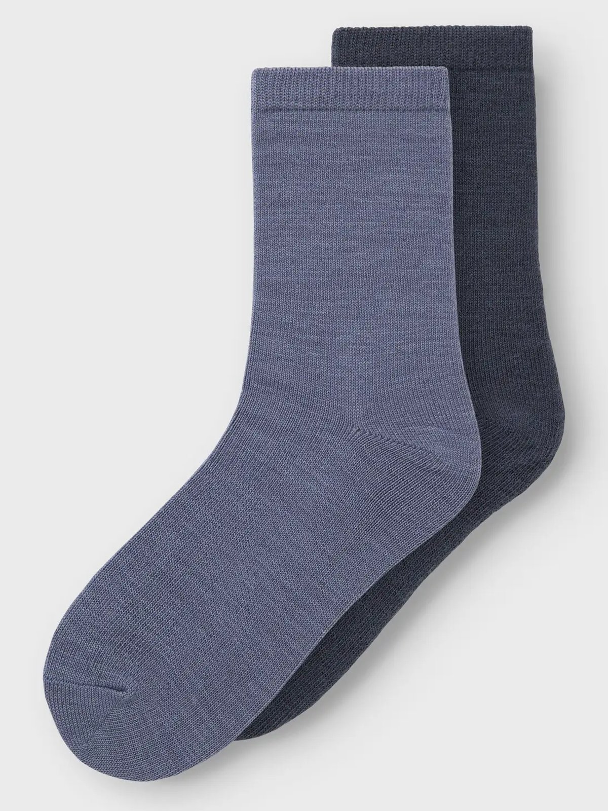 Name It Wak Wo/Bl 2-Pack Sock Folkstone Gray 2P FLOKESTONE GRAY+OMBRE BLUE