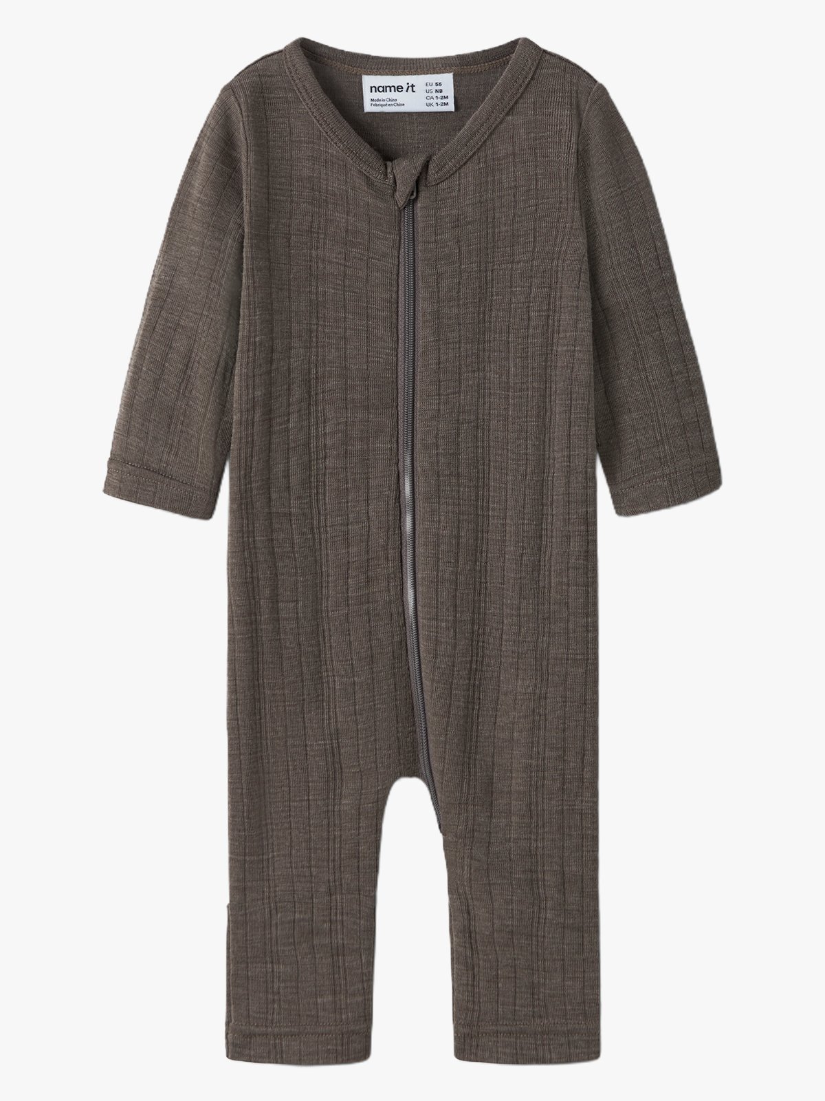 Name It Wang Wool Needle Nightsuit Solid Morel