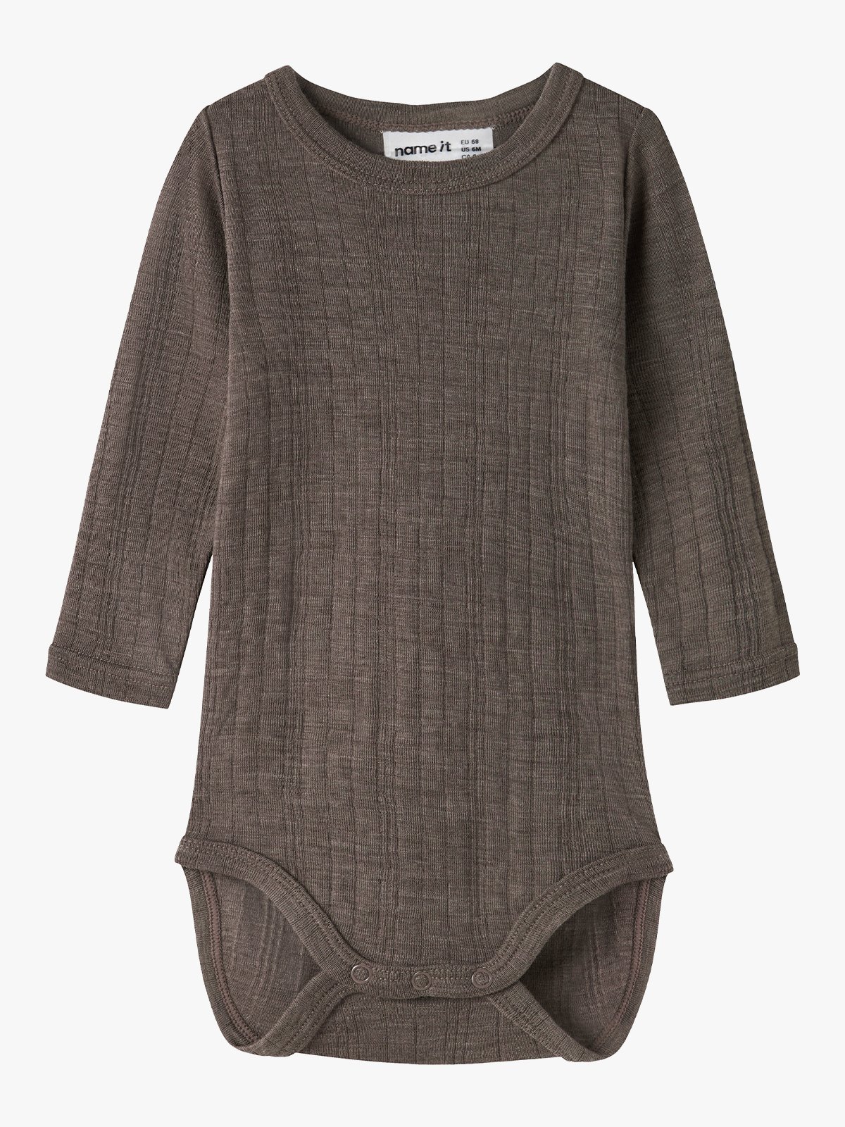 Name It Wang Wool Needle Long Sleeve Body Solid Morel