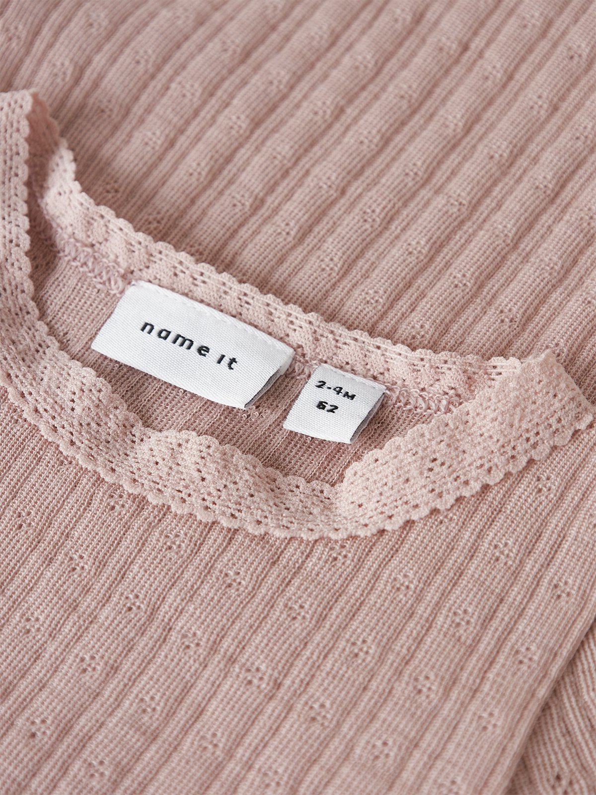 Name It Wossa Rib Long Sleeve Body Shadow Gray